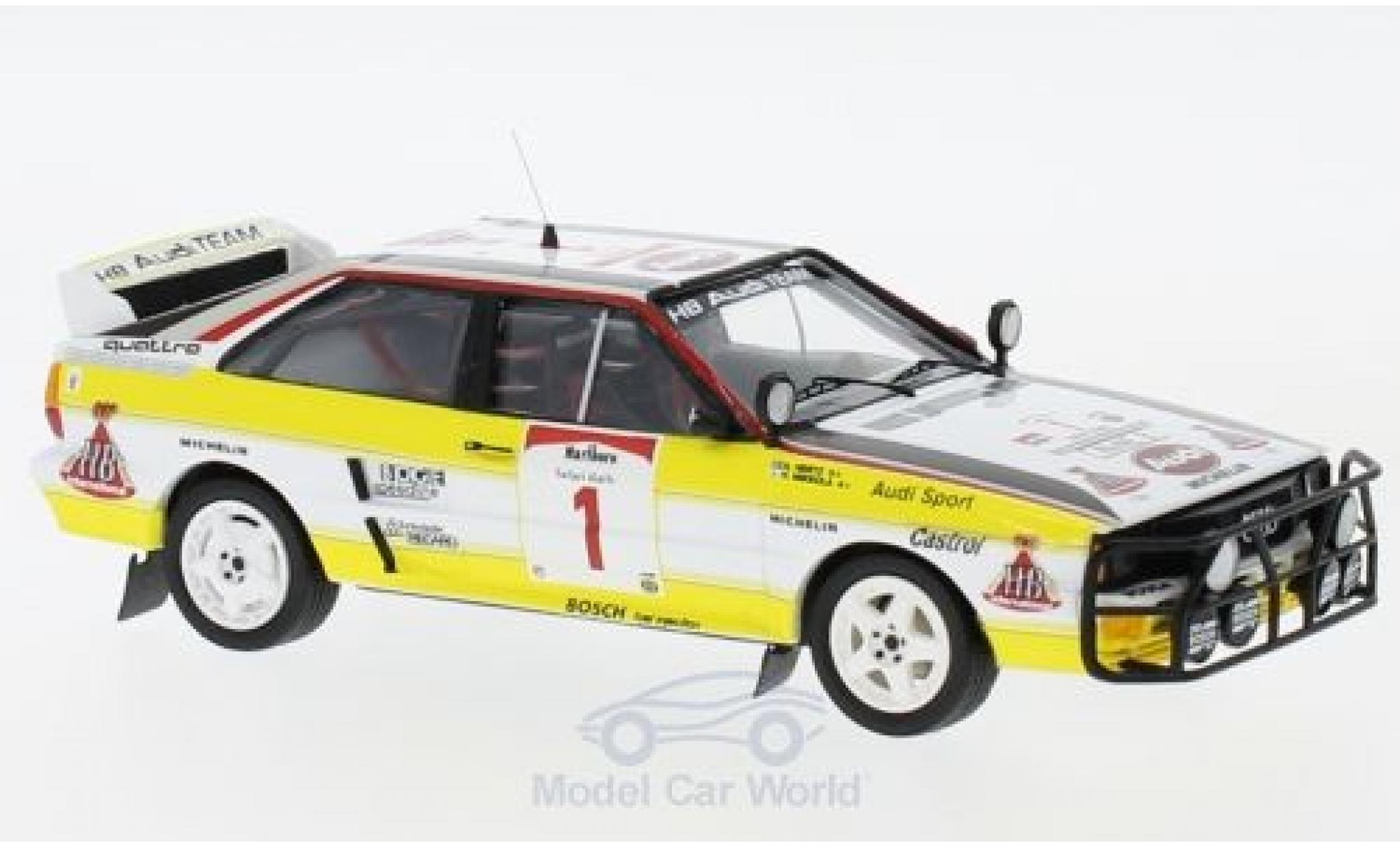 Audi Quattro 1/43 Trofeu quattro No.1 HB Team HB Rallye WM Safari Rallye 1984 H.Mikkola/A.Hertz modellino in miniatura