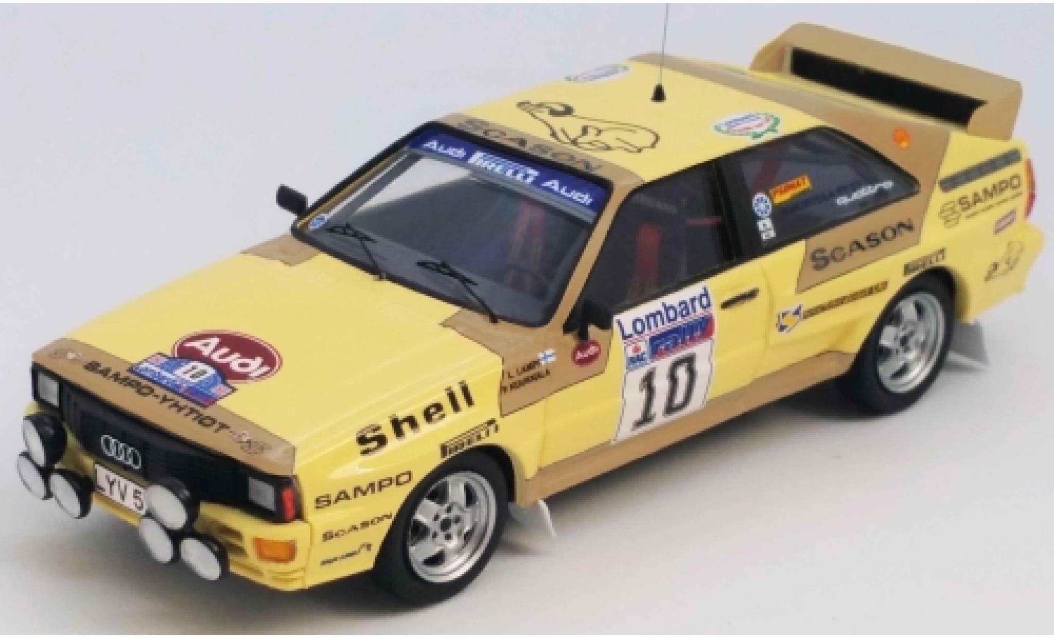 Audi Quattro 1/43 Trofeu quattro No.10 Rallye WM RAC Rallye 1983 L.Lampi/P.Kuukkala modellino in miniatura