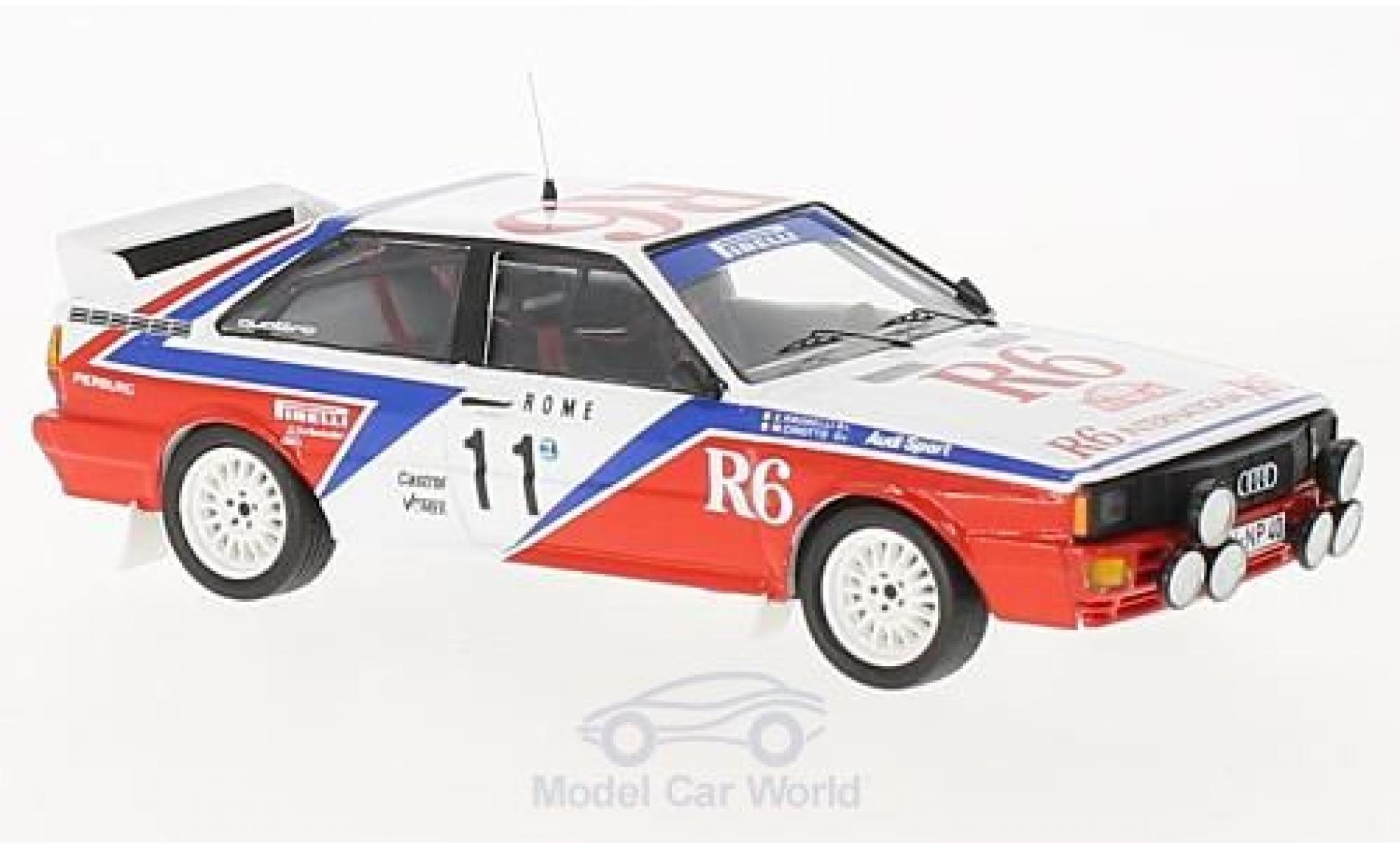 Audi Quattro 1/43 Trofeu quattro No.11 Rallye WM Rallye Monte Carlo 1982 M.Cinotto/E.Radaelli modellino in miniatura