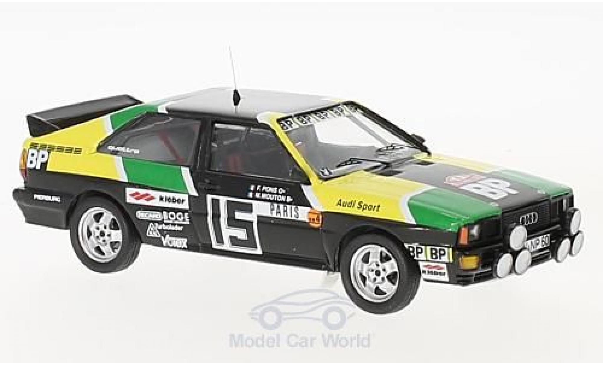 Audi Quattro 1/43 Trofeu quattro No.15 BP Rallye WM Rallye Monte Carlo 1981 M.Mouton/A.Arrii modellino in miniatura