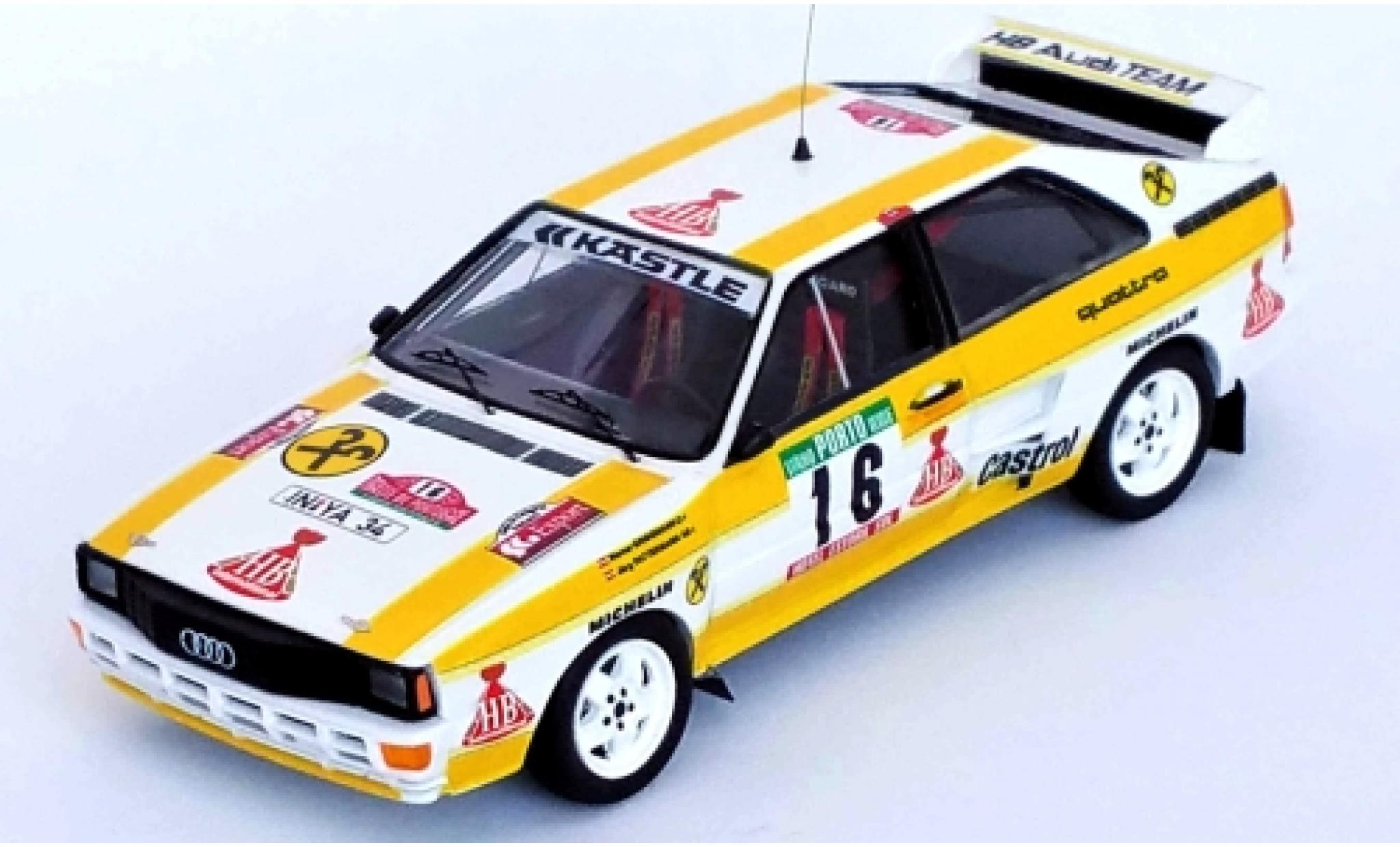 Audi Quattro 1/43 Trofeu quattro No.16 HB Rallye WM Rallye Portugal 1985 W.Grissmann/J.Pattermann modellino in miniatura