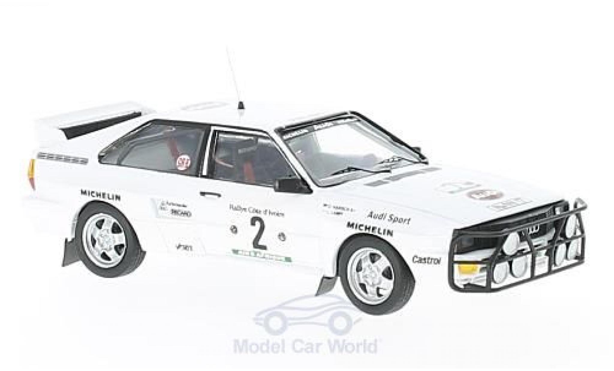 Audi Quattro 1/43 Trofeu quattro No.2 Rallye WM Rallye Bandama 1983 L.Lampi/O.Harsch modellino in miniatura