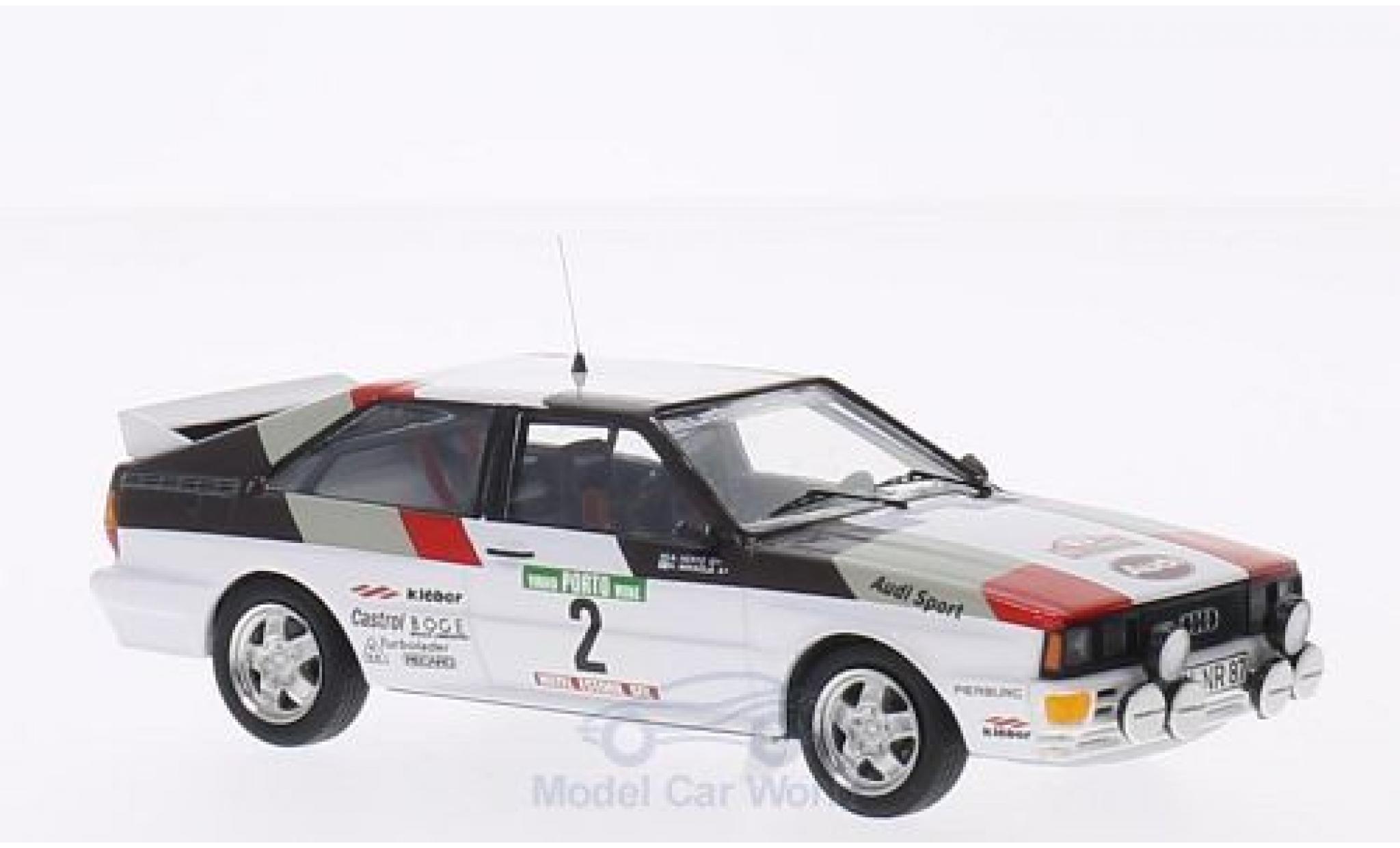 Audi Quattro 1/43 Trofeu No.2 Rallye WM Rallye Portugal 1981 H.Mikkola/A.Hertz modellino in miniatura