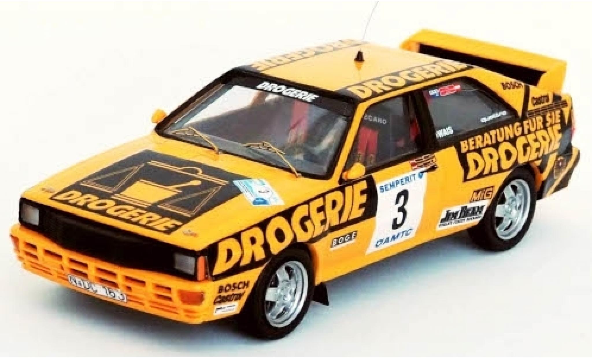 Audi Quattro 1/43 Trofeu quattro No.3 Int. Semperit Rally 1983 W.Wiedner/F.Zehetner modellino in miniatura