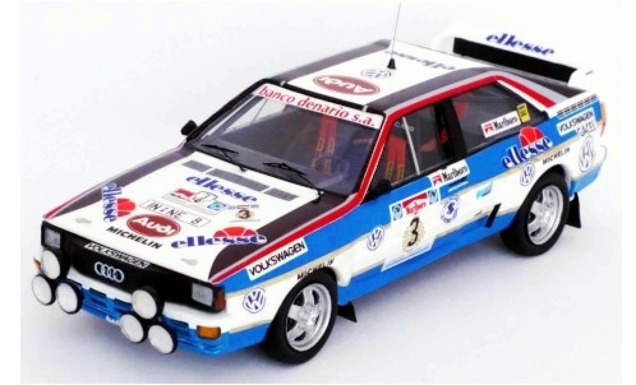 Audi Quattro 1/43 Trofeu quattro No.3 Rallye WM Rallye Argentinien 1984 J.Recalde/J.Del Buono modellino in miniatura
