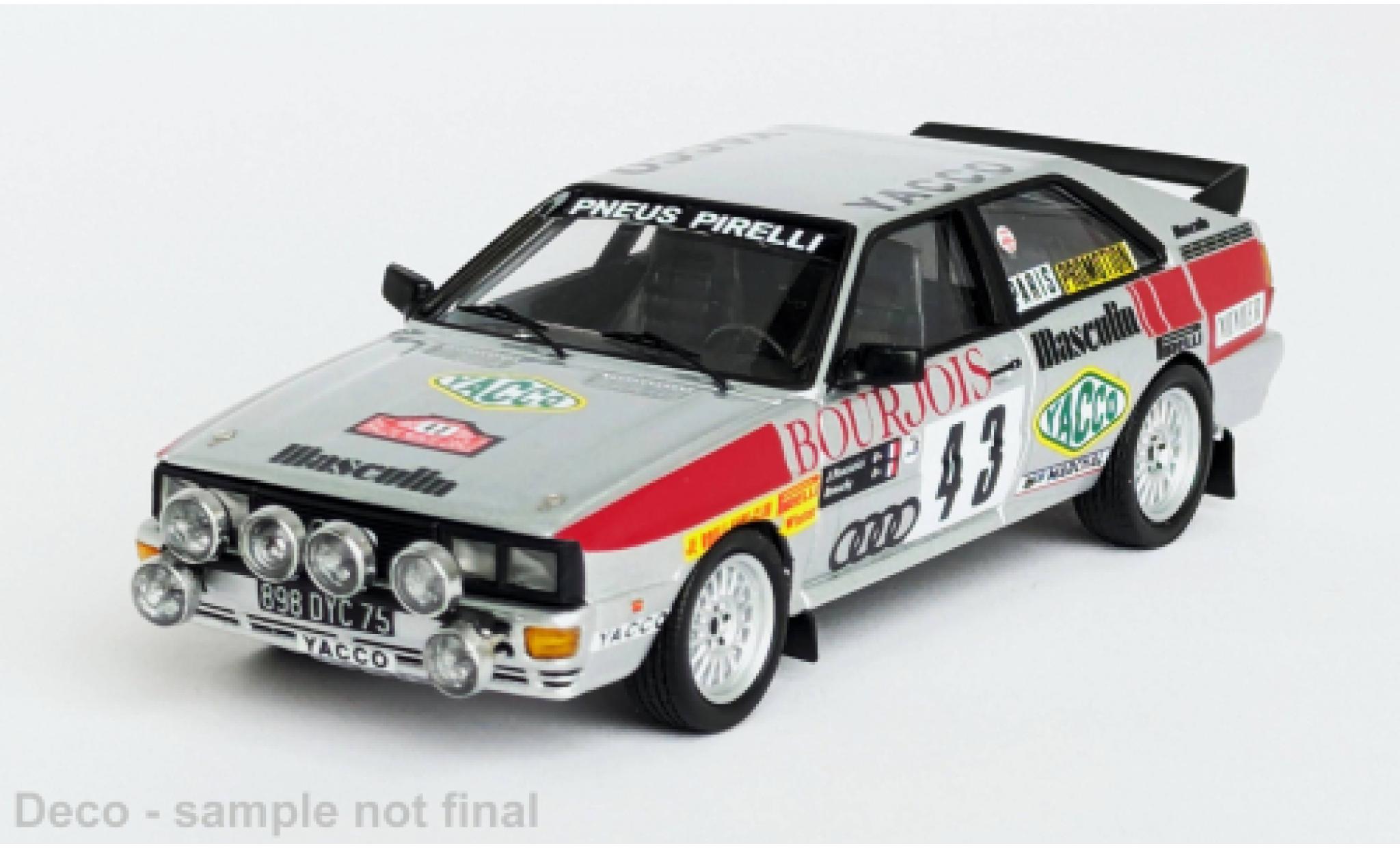 Audi Quattro 1/43 Trofeu quattro Rally Monte Carlo 1982 #43 1:43 modellino in miniatura