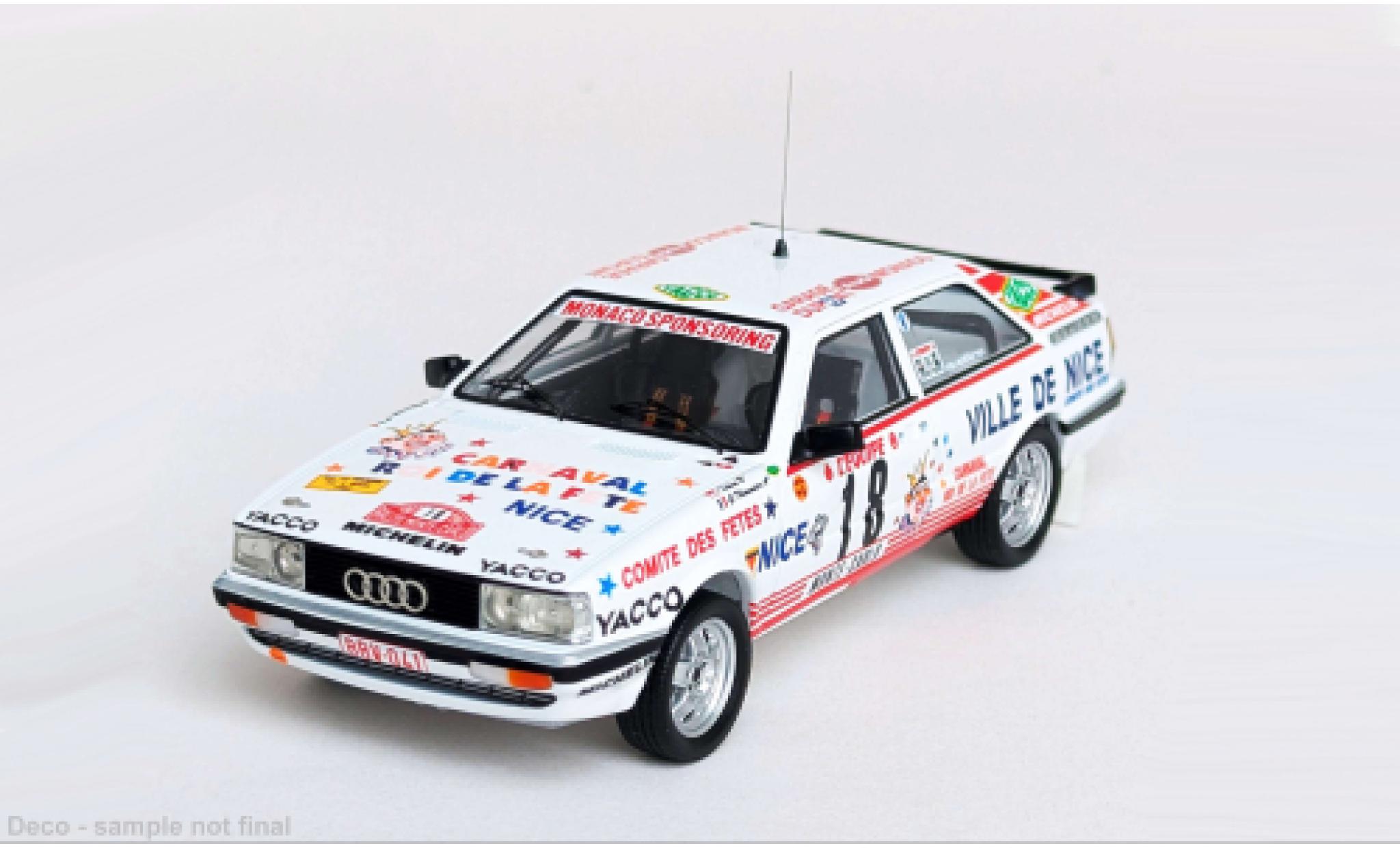 Audi Quattro Trofeu quattro Rally Monte Carlo 1987 #18 1:43 modellino in miniatura