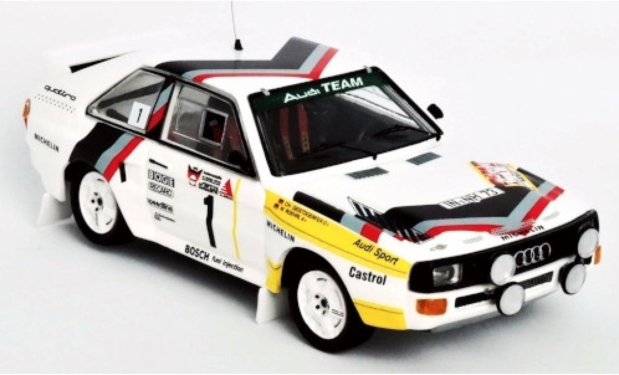 Audi Sport Quattro 1/43 Trofeu Sport quattro No.1 Team Rally DM 3 Städte Rally 1984 Version: Samstag W.Röhrl/C.Geistdörfer modellino in miniatura