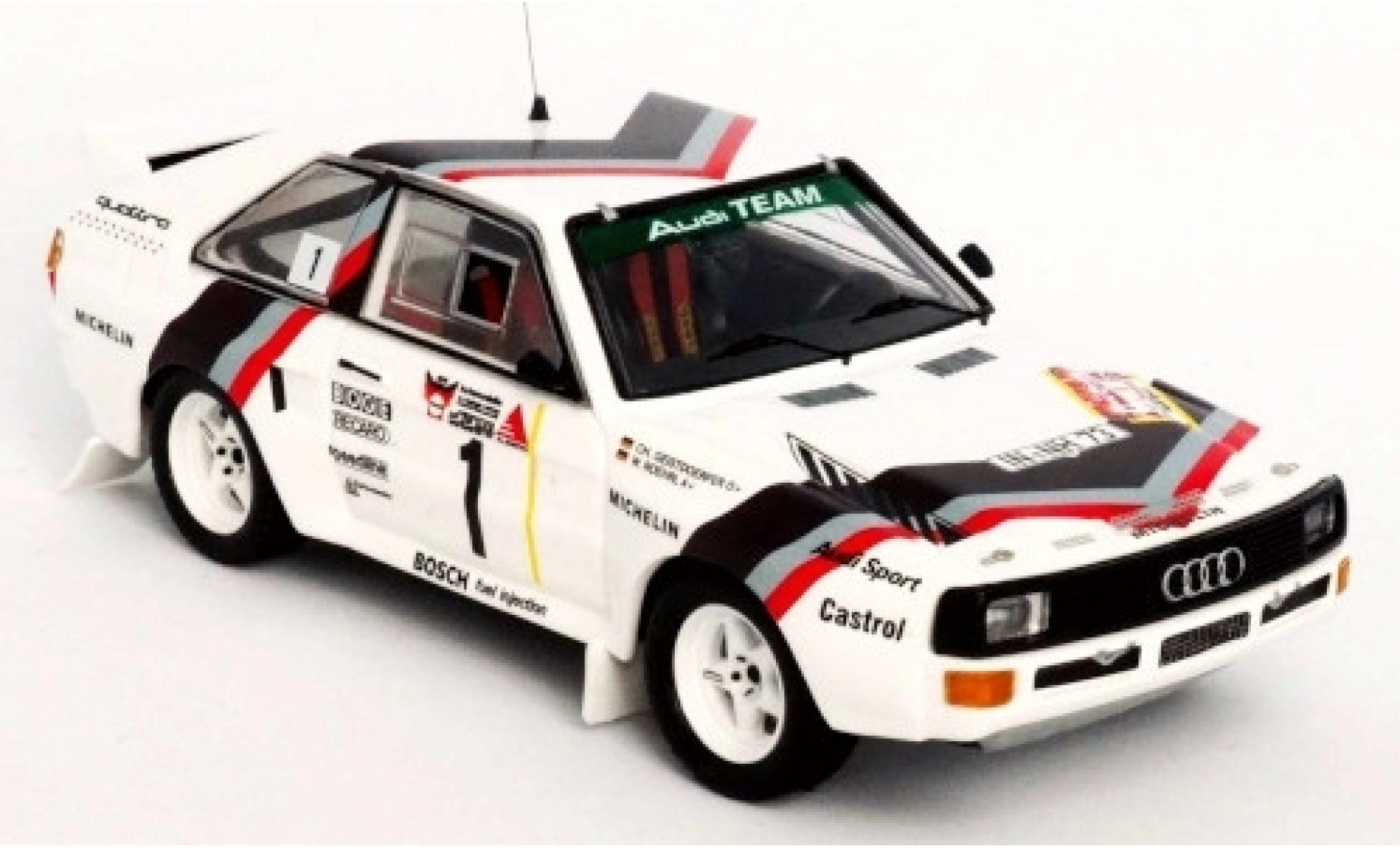 Audi Sport Quattro 1/43 Trofeu Sport quattro No.1 Team Rally DM 3 Städte Rally 1984 Version: Start W.Röhrl/C.Geistdörfer modellino in miniatura