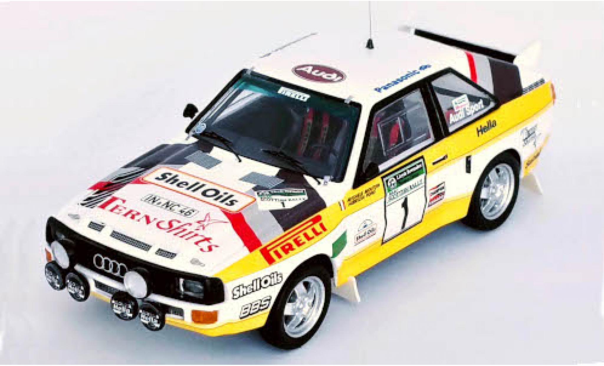 Audi Sport Quattro 1/43 Trofeu Sport quattro No.1 S Oils Scottish Rally 1985 M.Mouton/F.Pons modellino in miniatura