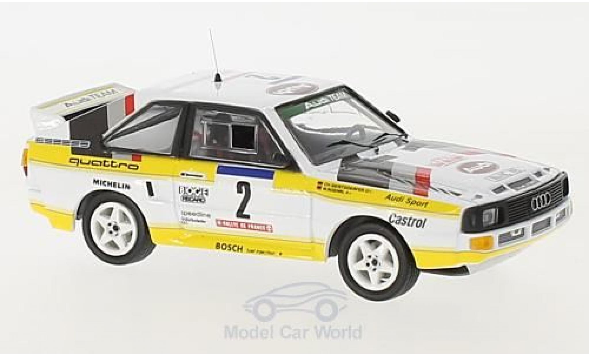 Audi Sport Quattro 1/43 Trofeu Sport quattro No.2 HB Team HB Rallye WM Rallye Tour de Corse 1984 mit Decals W.Röhrl/C.Geistdörfer modellino in miniatura