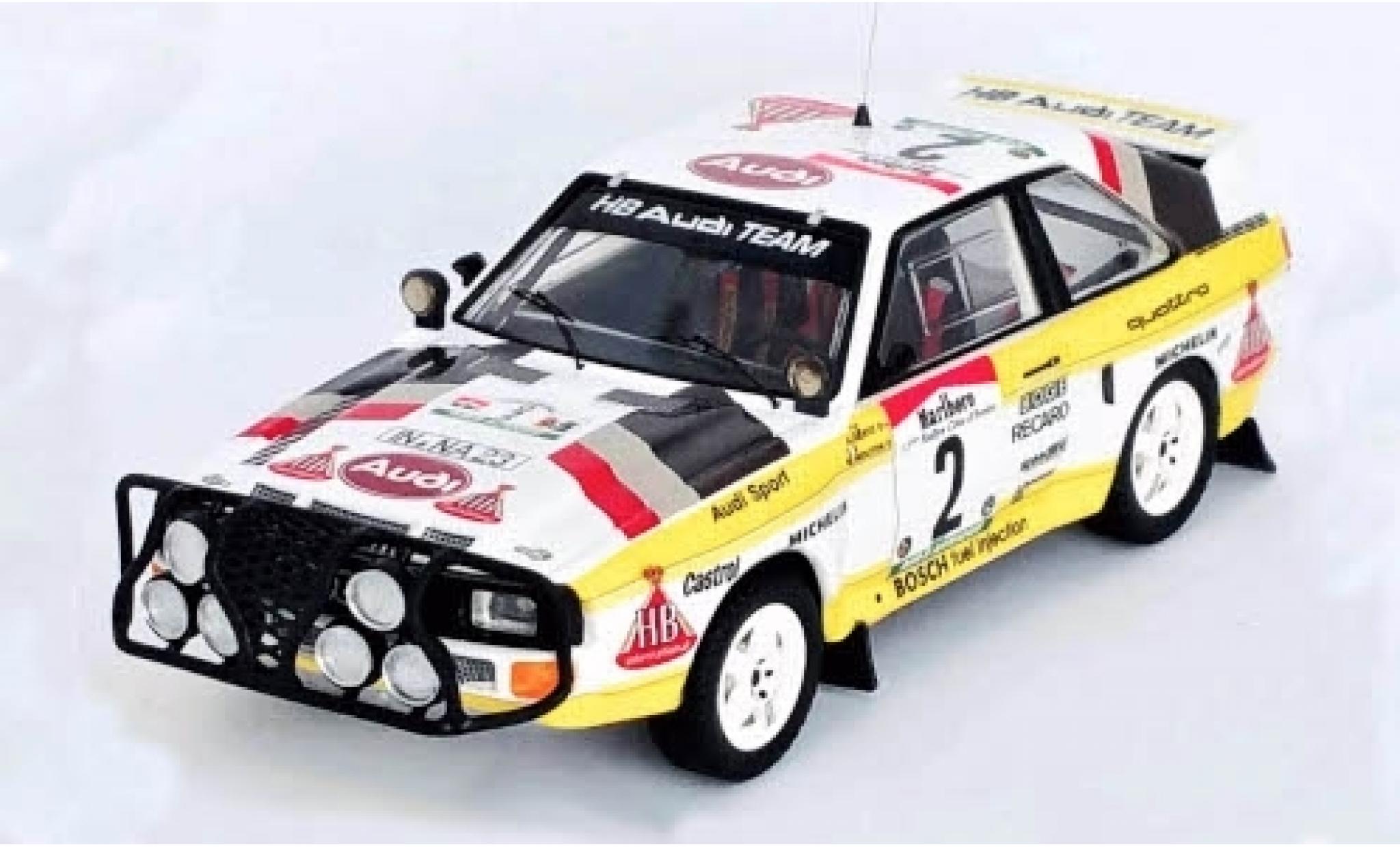 Audi Sport Quattro 1/43 Trofeu Sport quattro No.2 HB Team Rallye WM Rally Bandama 1985 M.Mouton/A.Hertz modellino in miniatura