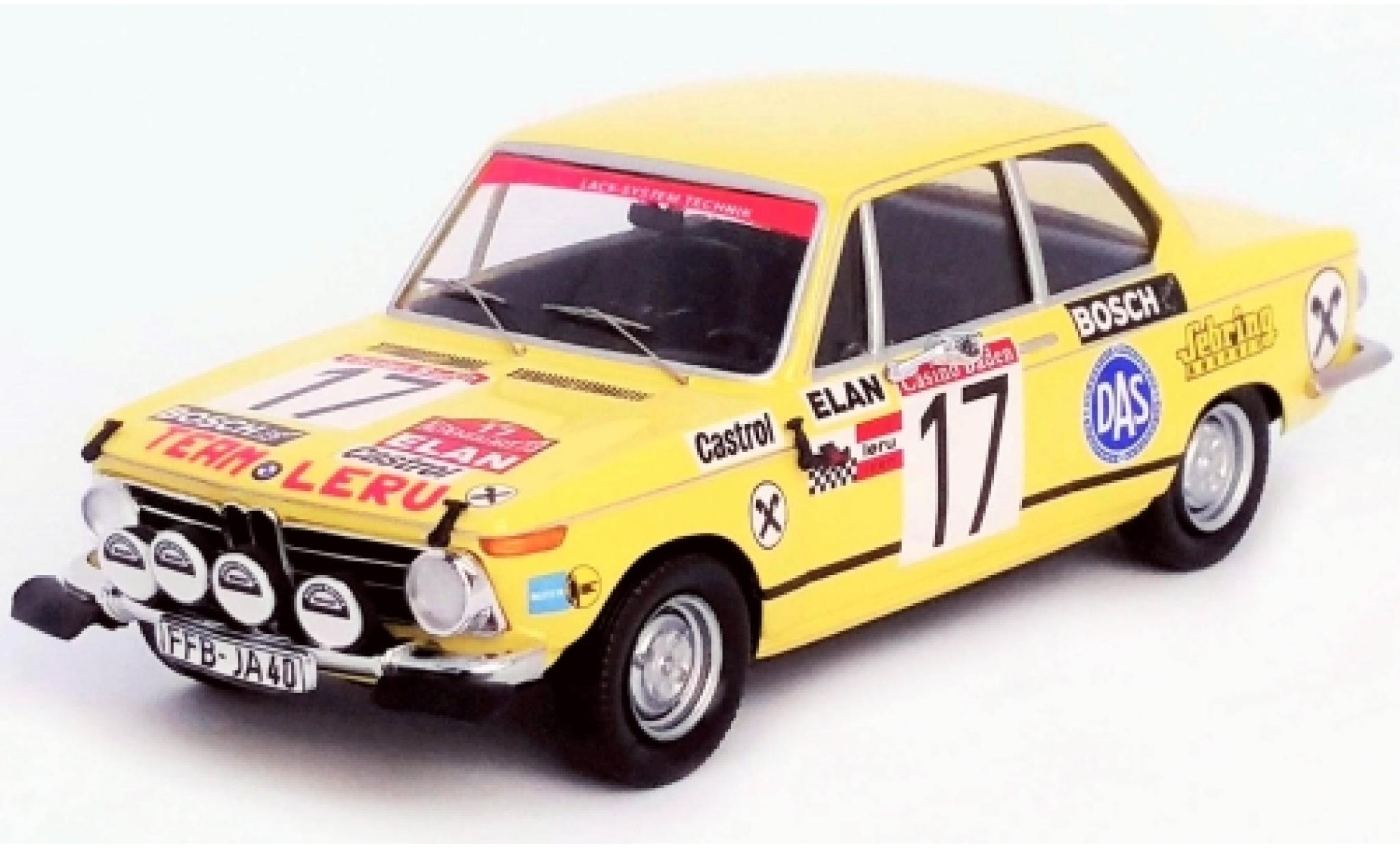 Bmw 2002 1/43 Trofeu No.17 Alpenfahrt 1973 H.Grünsteidl/G.Hopf modellino in miniatura