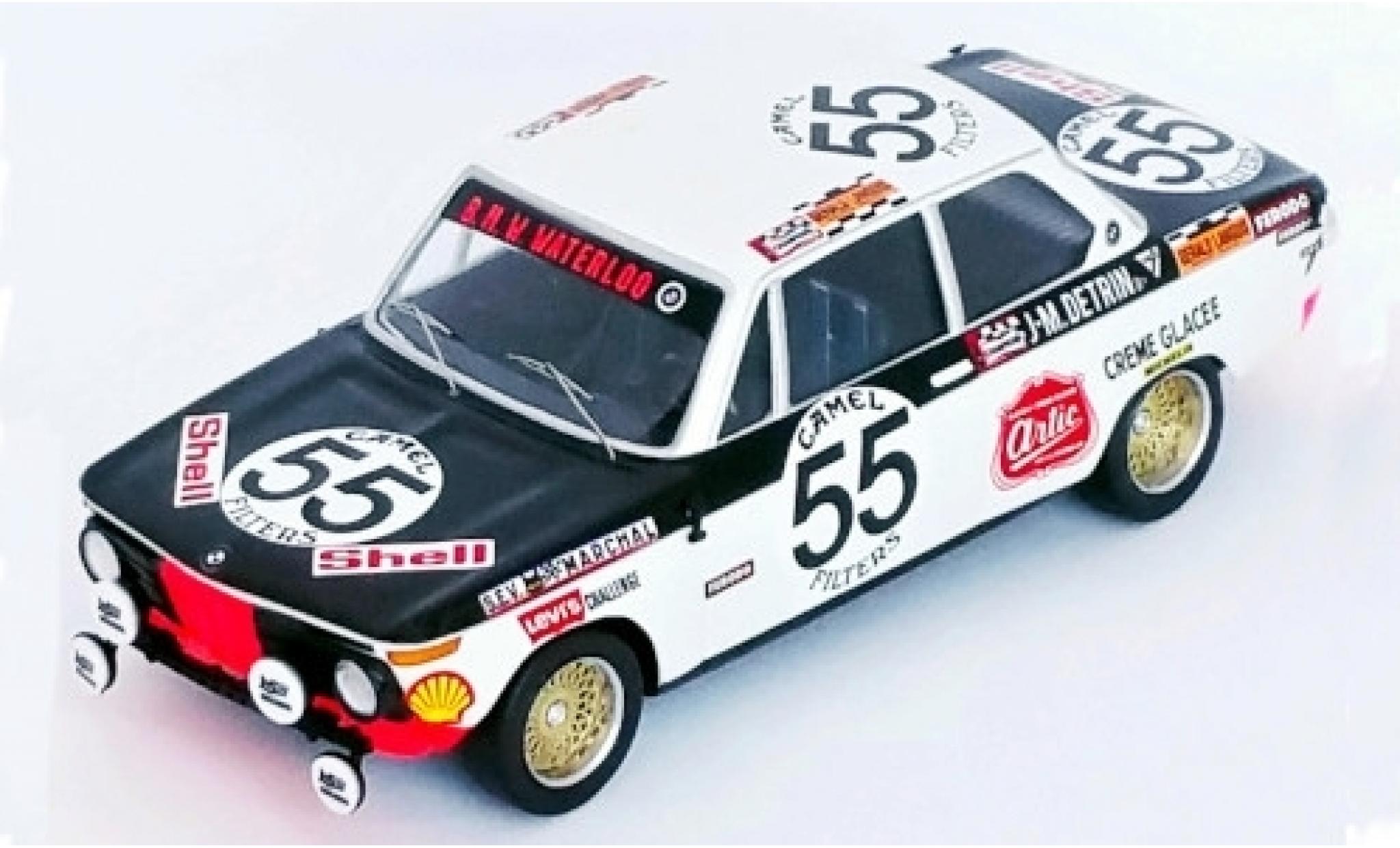 Bmw 2002 1/43 Trofeu No.55 Waterloo 24h Spa Francorchamps 1972 R.Derom/J-M.Detrin modellino in miniatura