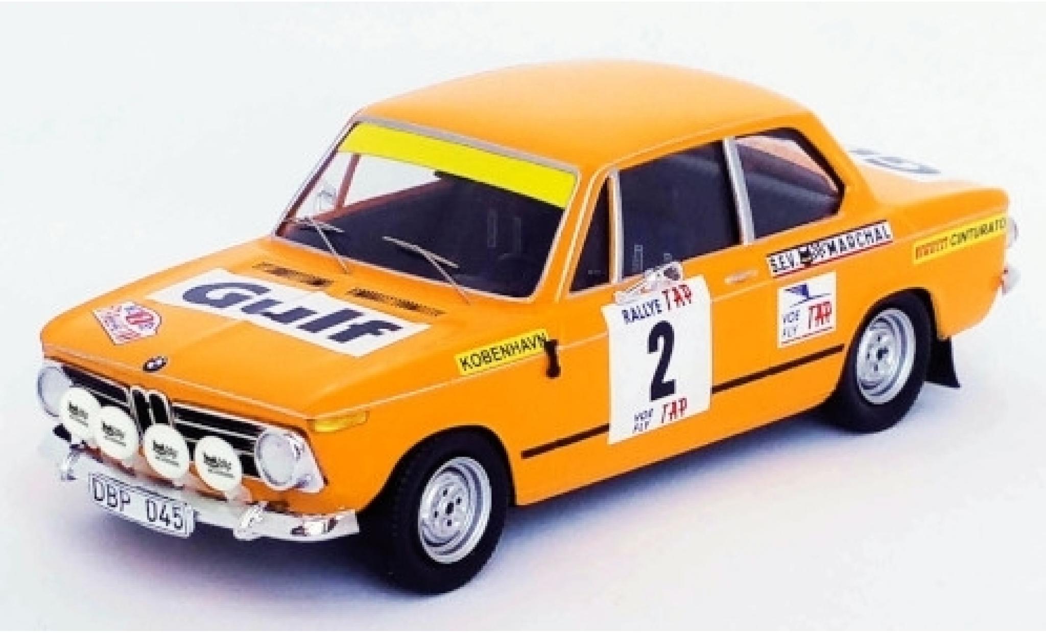Bmw 2002 1/43 Trofeu ti No.2 Rallye Portugal 1972 L.Asterhag/C.Billstam modellino in miniatura