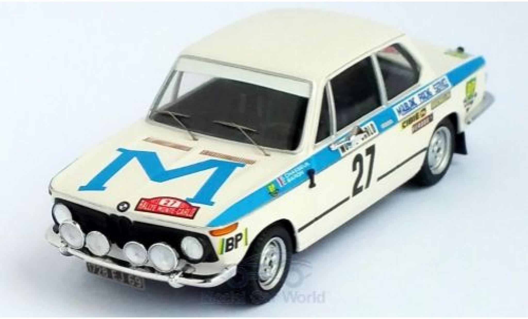 Bmw 2002 1/43 Trofeu ti No.27 Rallye WM Rallye Monte Carlo 1973 G.Chasseuil/C.Baron modellino in miniatura