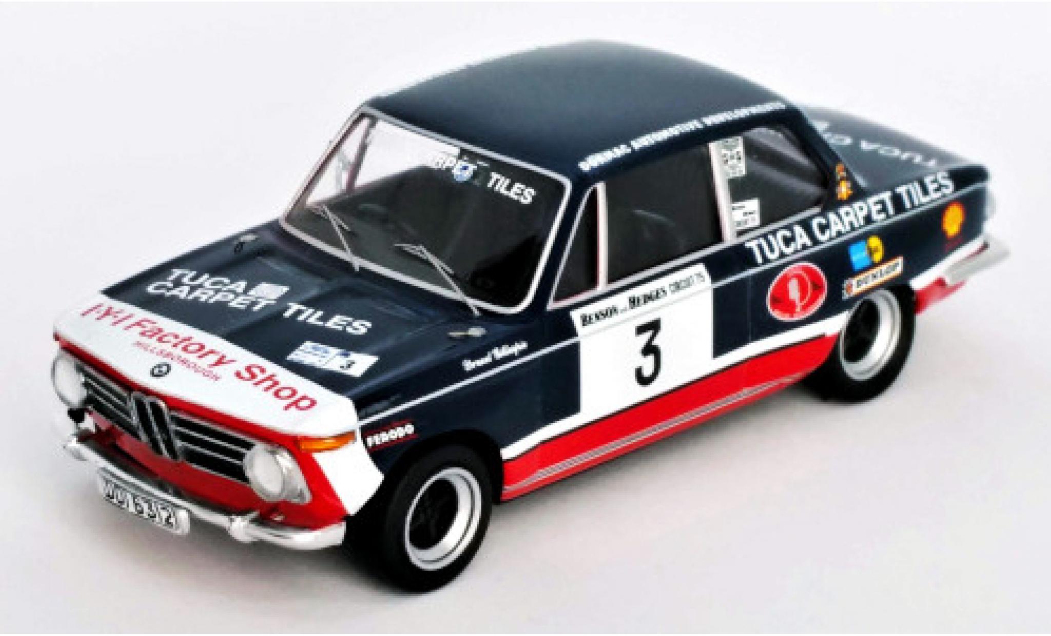 Bmw 2002 1/43 Trofeu ti No.3 Circuit of Irland 1975 B.Nelson/D.Gillespie modellino in miniatura