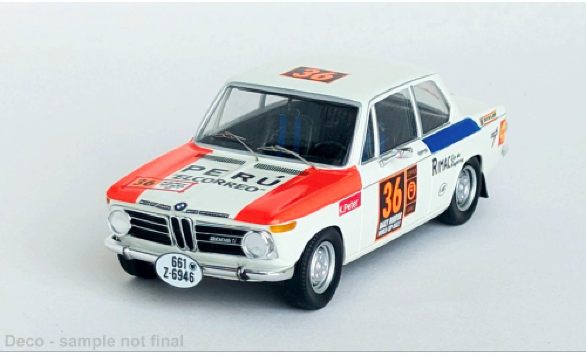 Bmw 2002 1/43 Trofeu Ti Rally London - Mexiko 1970 #36 1:43 modellino in miniatura