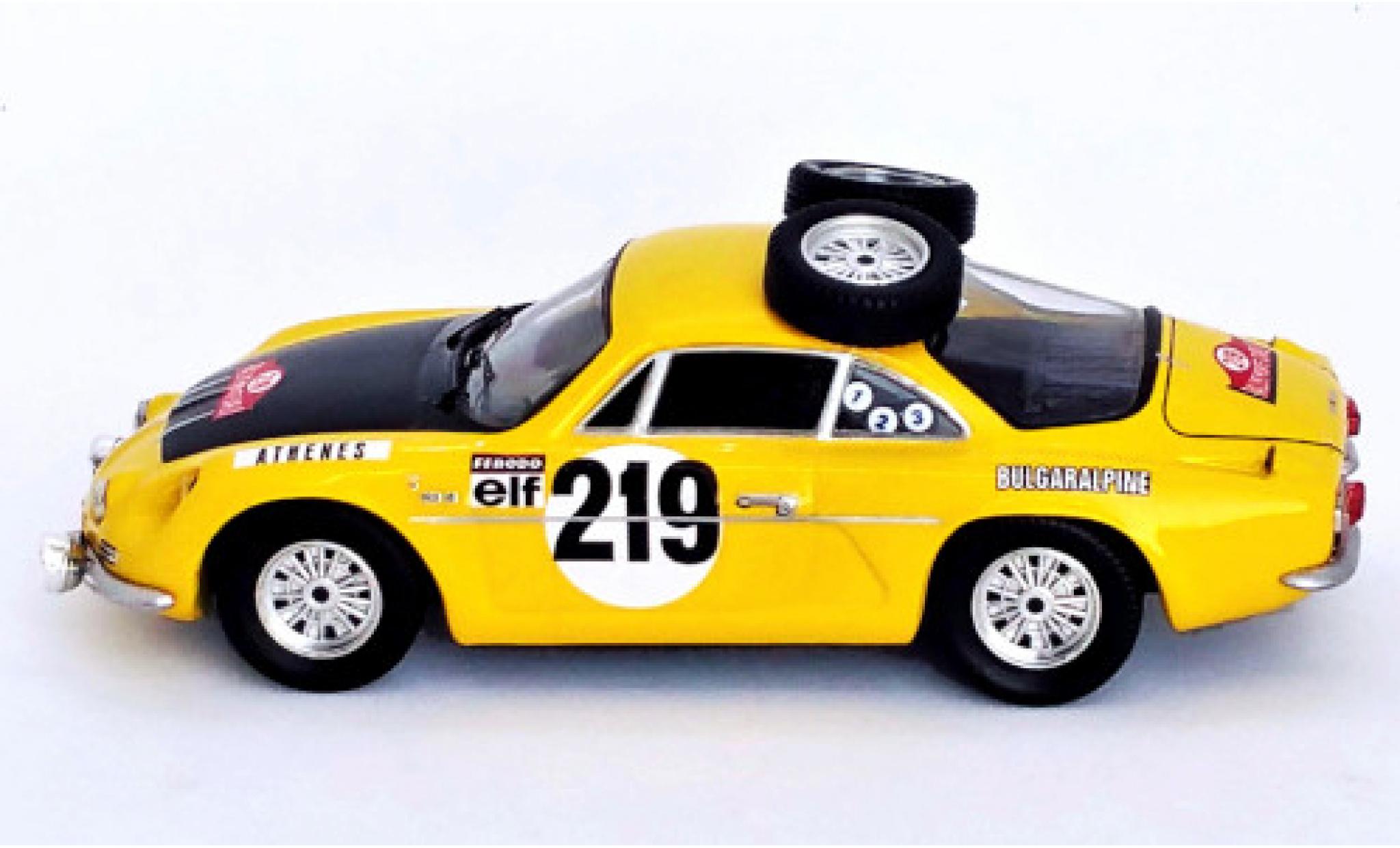 Alpine A110 1/43 Trofeu Bulgaralpine No.219 Rallye Monte Carlo 1969 A.Agura/A.Tomov modellino in miniatura
