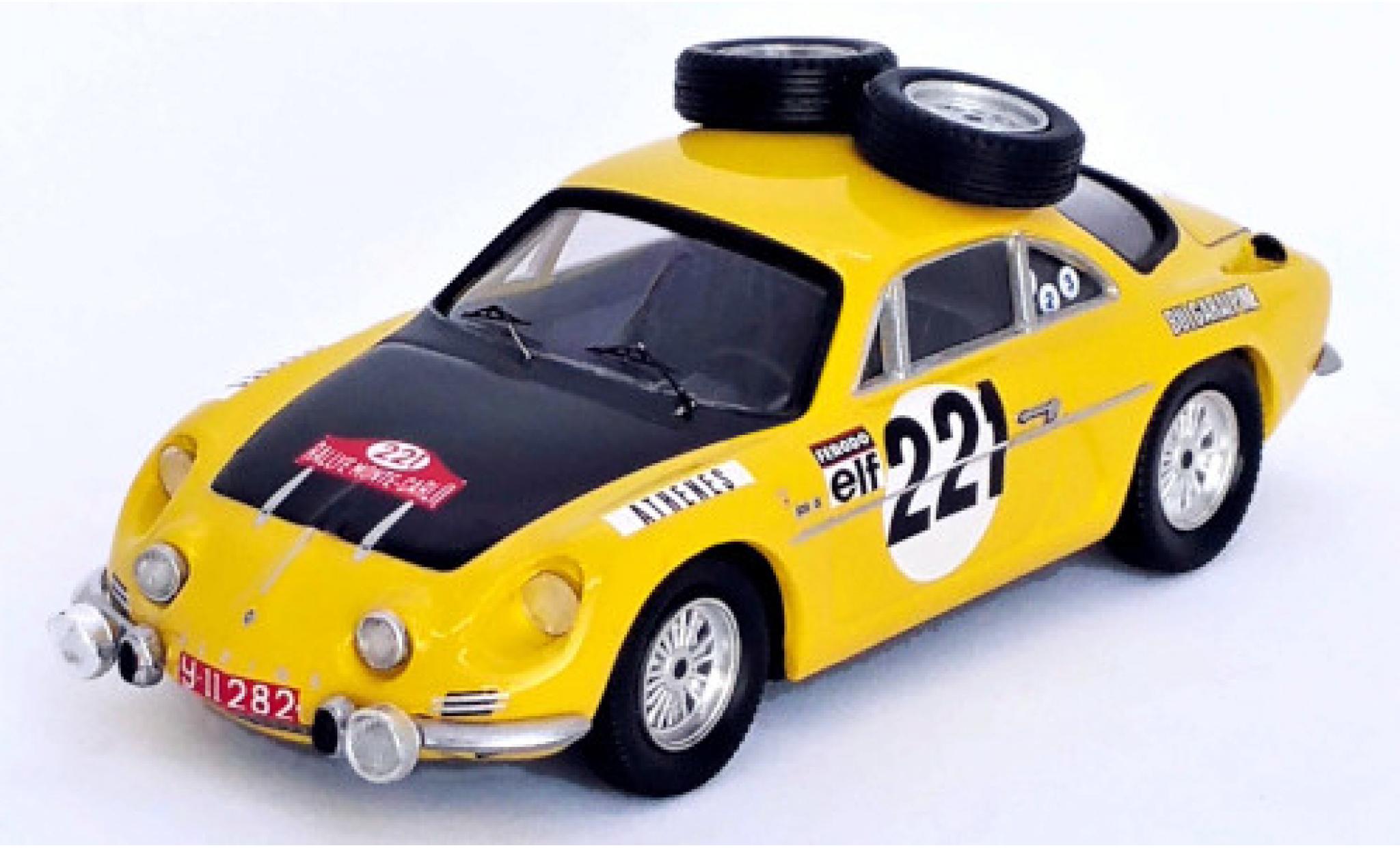 Alpine A110 1/43 Trofeu Bulgaralpine No.221 Rallye Monte Carlo 1969 I.Chubrikov/K.Chubrikov modellino in miniatura