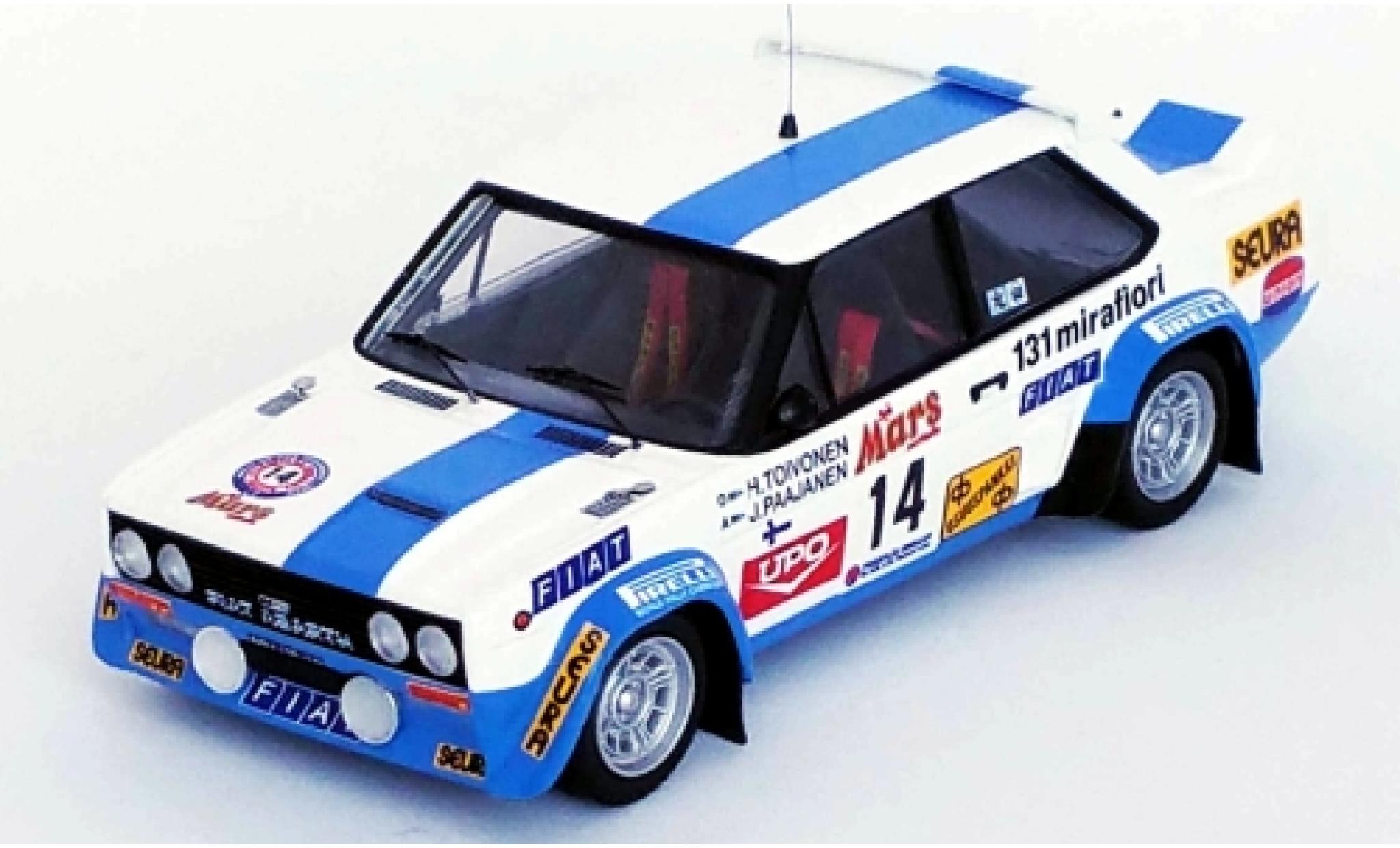 Fiat 131 1/43 Trofeu Abarth No.14 Rallye WM 1000 Lakes Rallye 1979 H.Toivonen/J.Paajanen modellino in miniatura