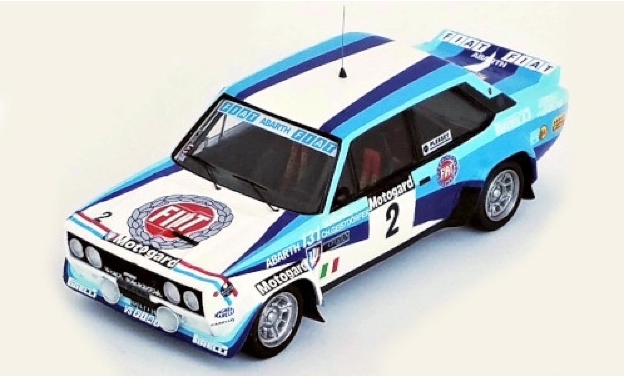 Fiat 131 1/43 Trofeu Abarth No.2 Rallye WM Rallye Neuseeland 1980 W.Röhrl/C.Geistdörfer modellino in miniatura