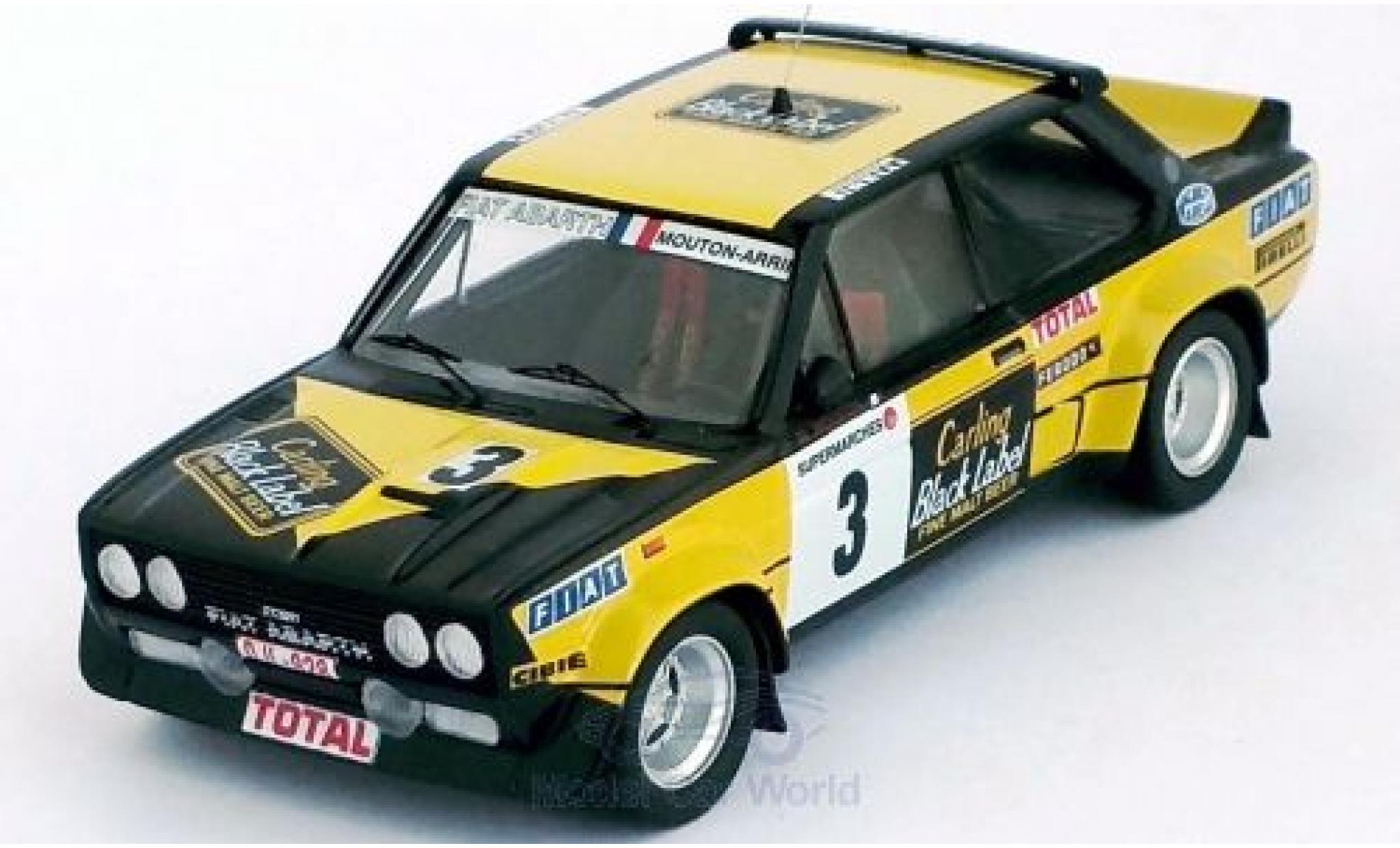 Fiat 131 1/43 Trofeu Abarth No.3 Carling Black Label Boucles de Spa 1980 M.Mouton/A.Arrii modellino in miniatura