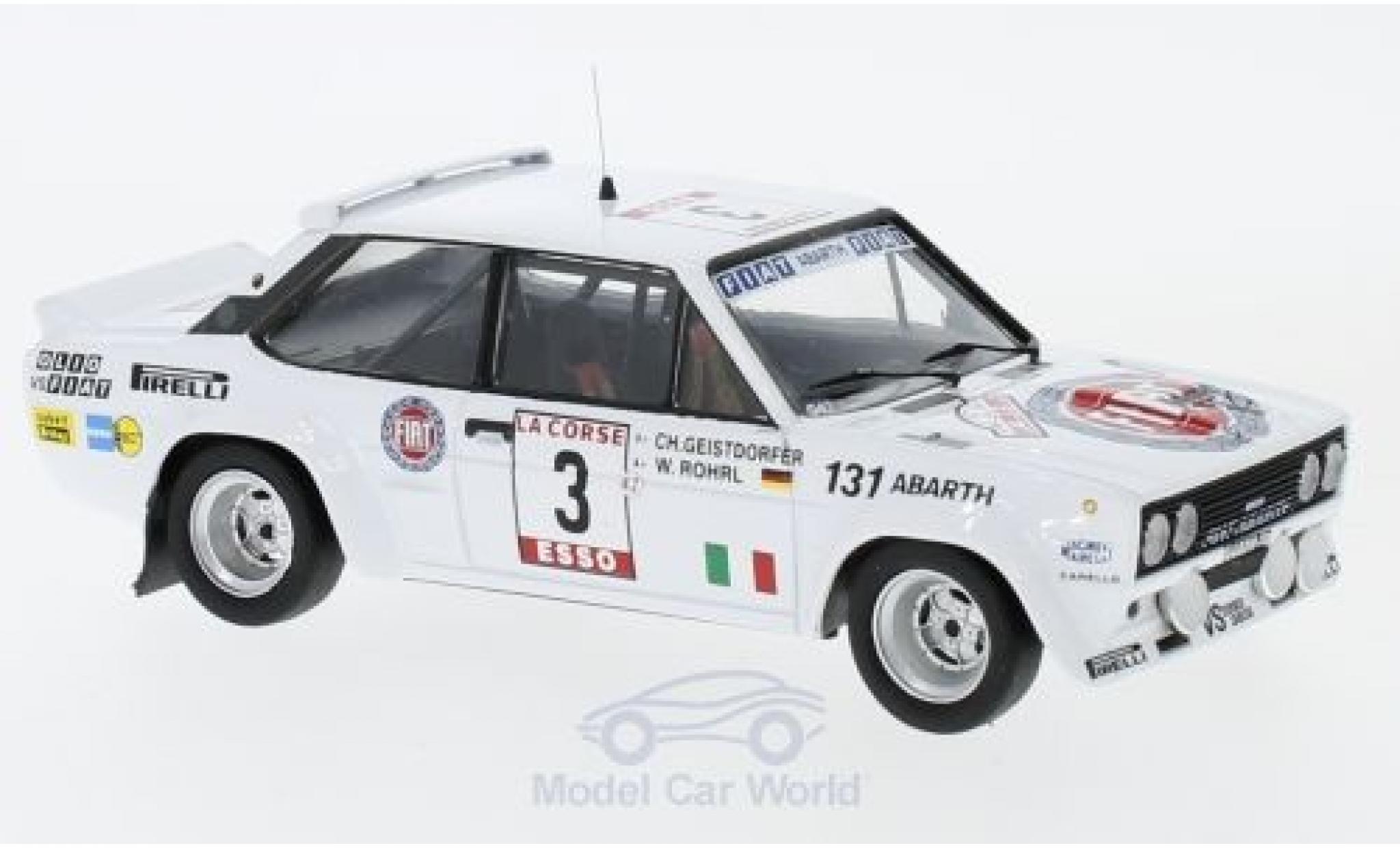 Fiat 131 1/43 Trofeu Abarth No.3 Rallye Tour de Corse 1980 W.Röhrl/C.Geistdörfer ohne Vitrine modellino in miniatura
