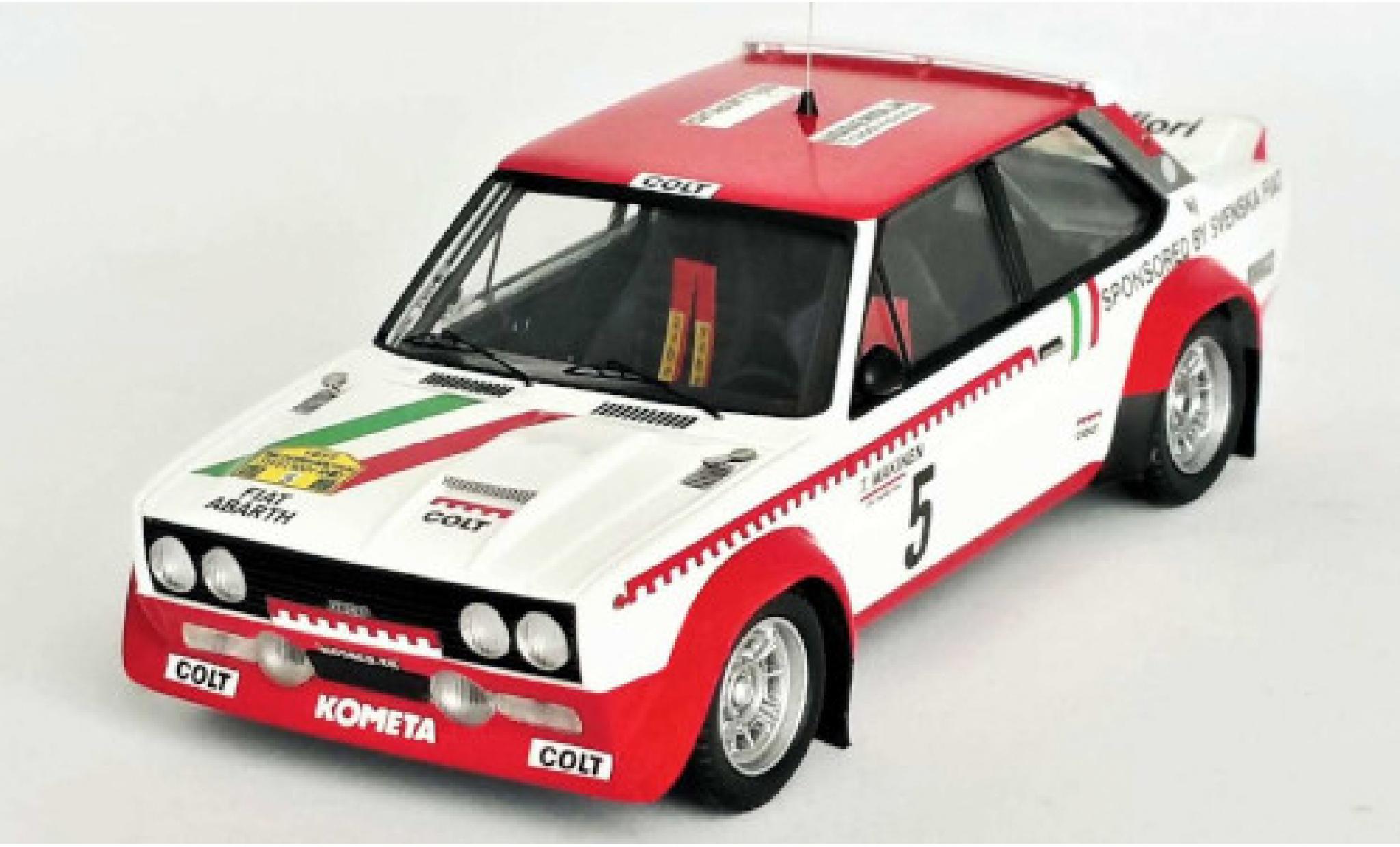 Fiat 131 1/43 Trofeu Abarth No.5 Rally WM Rally Schweden 1977 T.Mäkinen/H.Liddon modellino in miniatura