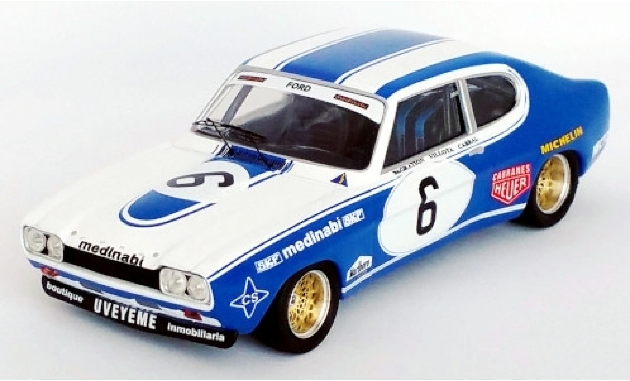 Ford Capri 1/43 Trofeu 2600 RS No.6 Medinabi 4h Jarama 1975 J.de Bagration/E.de Villota/N.Cabral modellino in miniatura