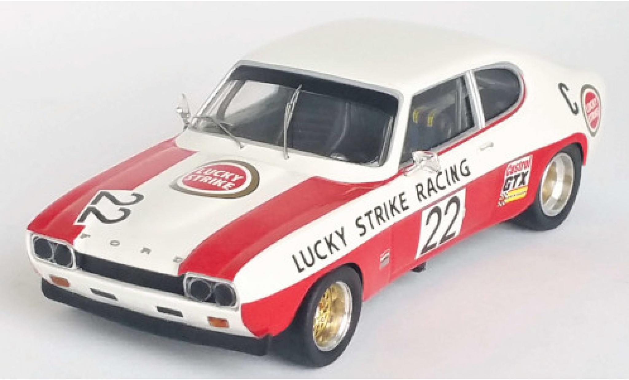 Ford Capri 1/43 Trofeu MK I 2600 RS No.22 Lucky Strike 3h Lourenco Marques 1971 J.Mass modellino in miniatura