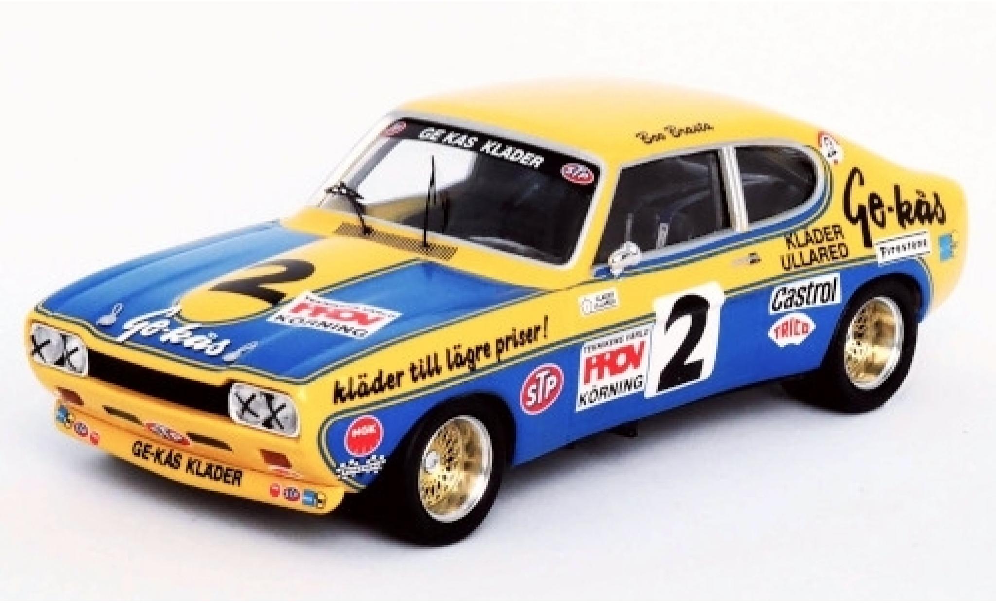 Ford Capri 1/43 Trofeu MkI 2600 RS No.2 Kinnekulle Ring 1973 B.Brasta modellino in miniatura