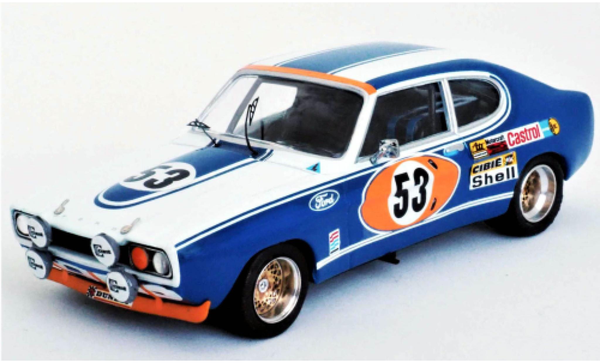 Ford Capri 1/43 Trofeu MkI 2600 RS No.53 Motor Company Deutschland 24h Le Mans 1972 J.Mass/H-J.Stuck modellino in miniatura
