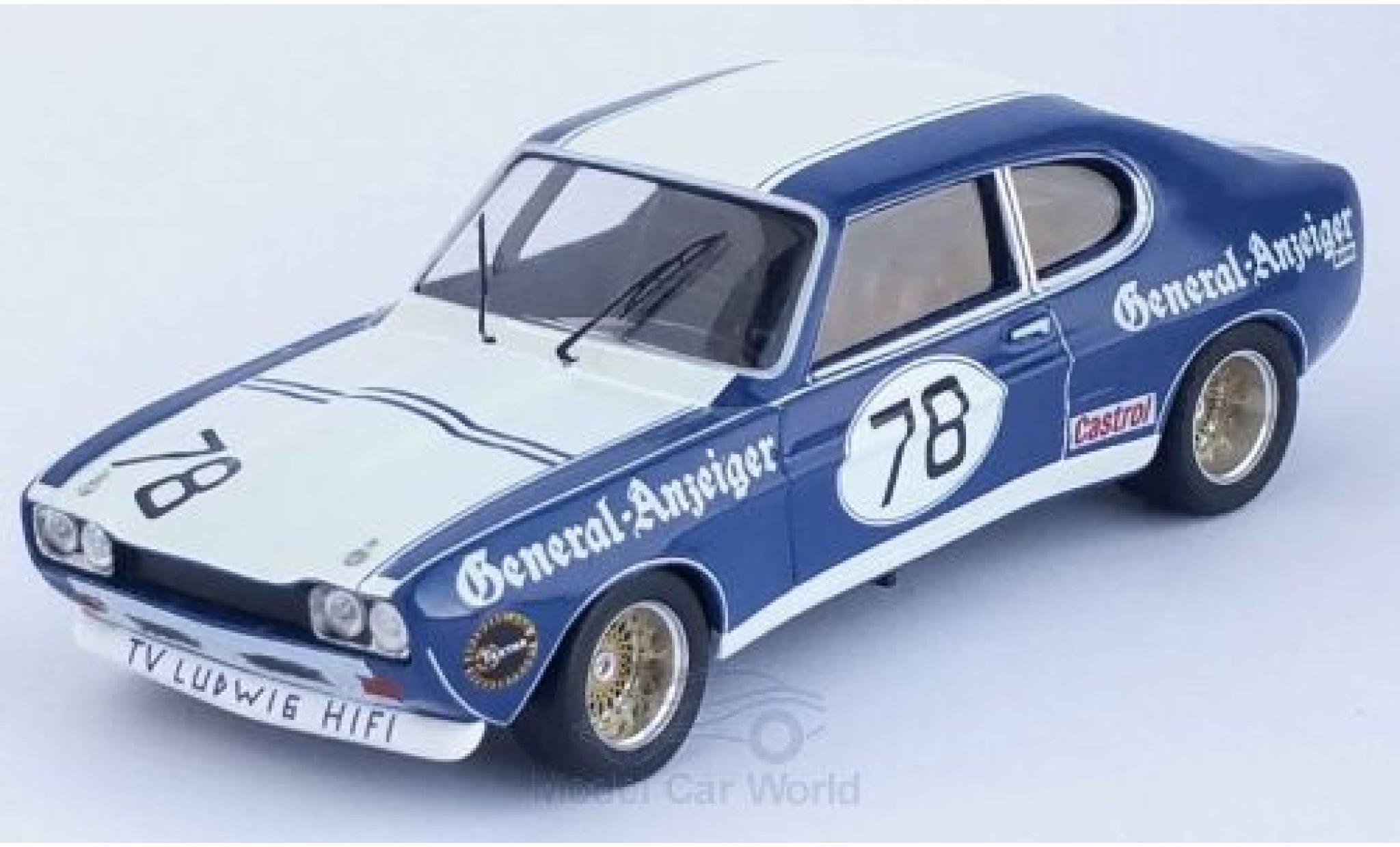 Ford Capri 1/43 Trofeu MKI RS 2600 No.78 General-Anzeiger DRM 1973 K.Ludwig modellino in miniatura