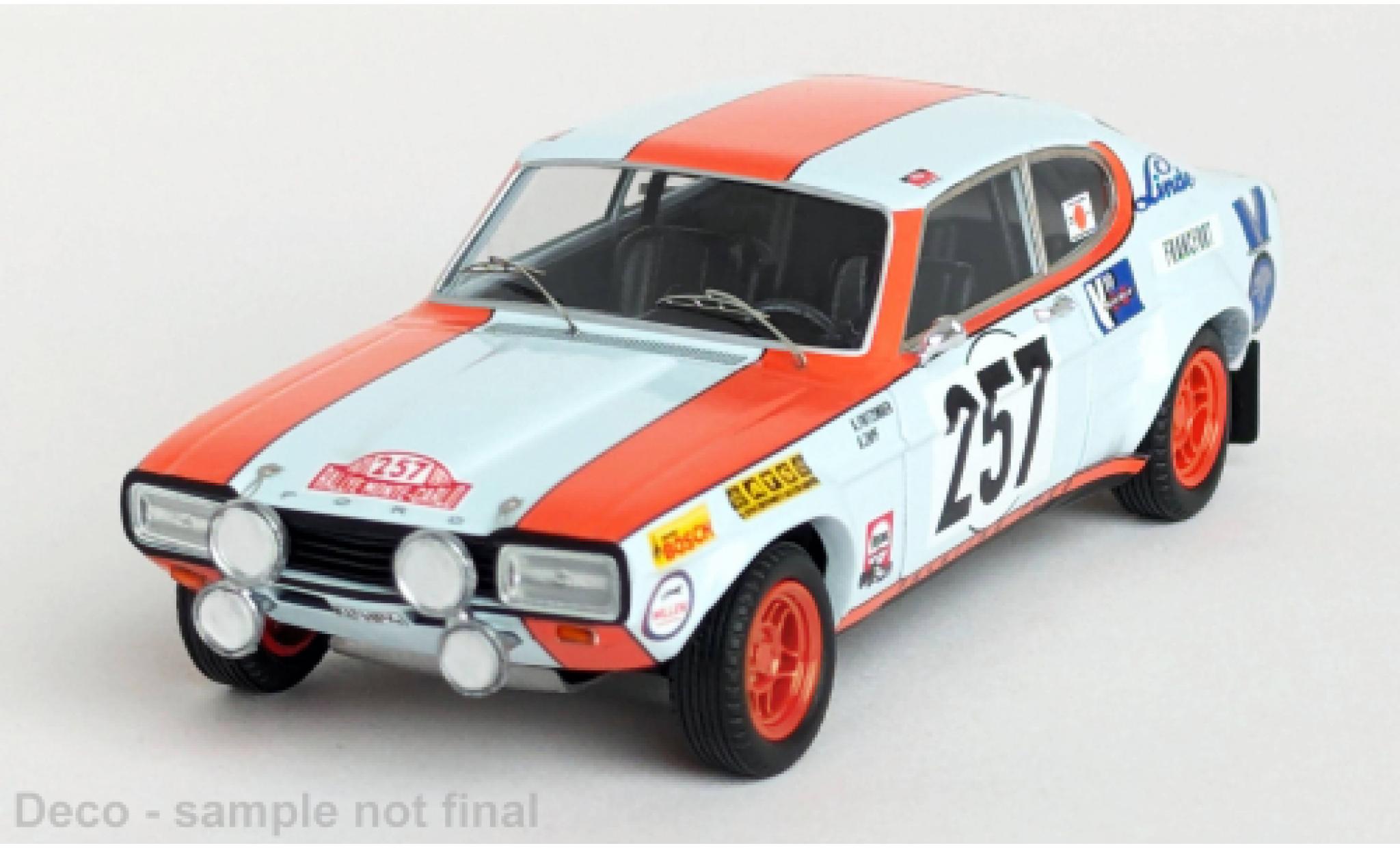 Ford Capri 1/43 Trofeu Rally Monte Carlo 1971 #257 1:43 modellino in miniatura