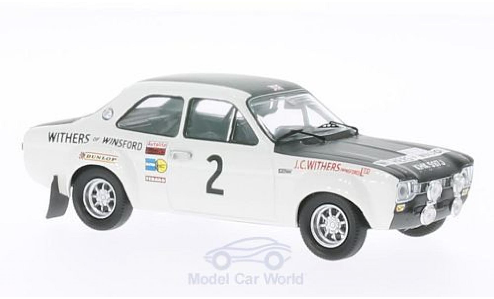 Ford Escort 1/43 Trofeu I RS 1600 No.2 Withers of Winsford Rallye Manx 1971 R.Clark/H.Liddon modellino in miniatura