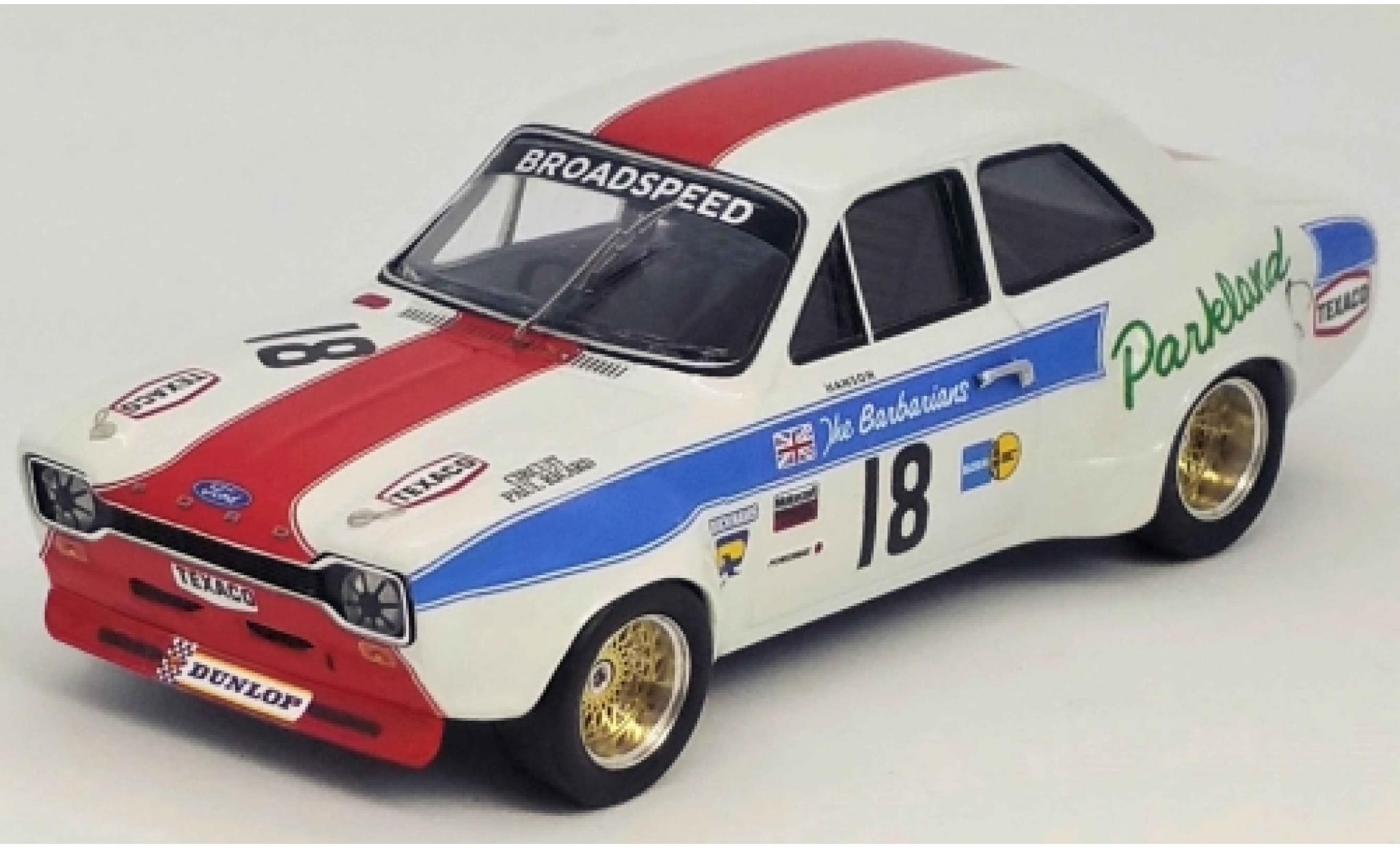Ford Escort 1/43 Trofeu MK I 1300 GT RHD No.18 Broadspeed Tourist Trophy Silverstone 1973 P.Hanson modellino in miniatura