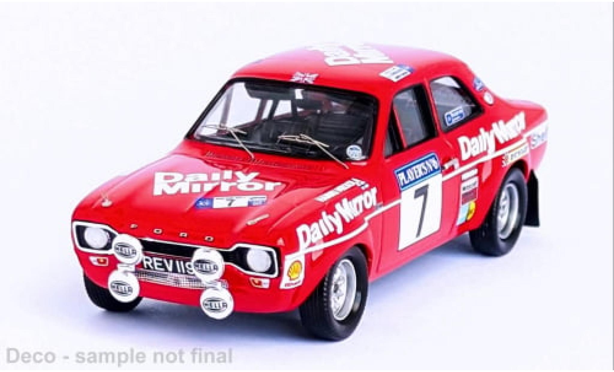 Ford Escort 1/43 Trofeu MK I No.7 Daily Mirror Scottish Rally 1972 1:43 modellino in miniatura
