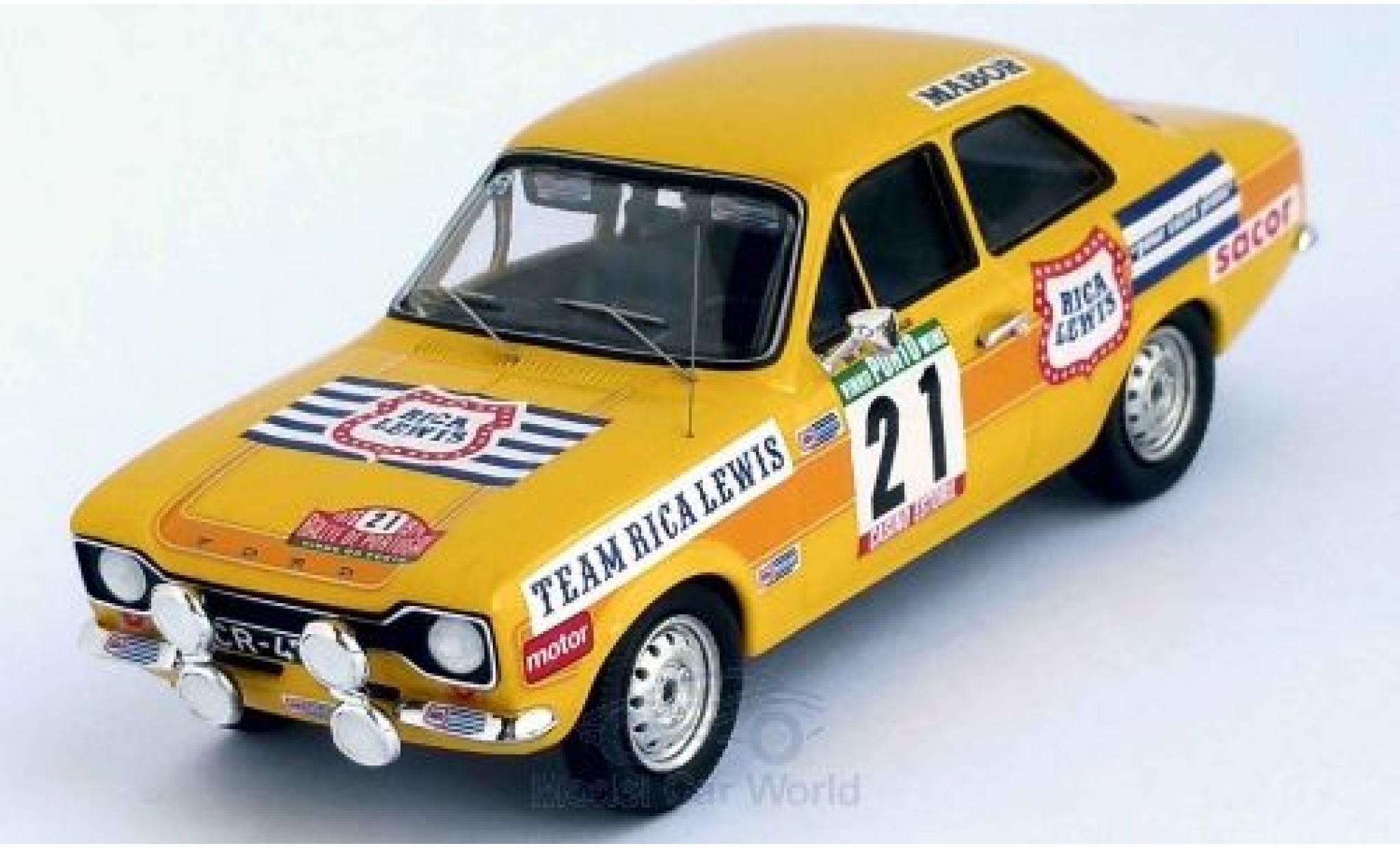 Ford Escort 1/43 Trofeu MK I RS 2000 No.21 Team Rica Lewis Rallye WM Rally Portugal 1976 G.Salvi/P.de Almeida modellino in miniatura