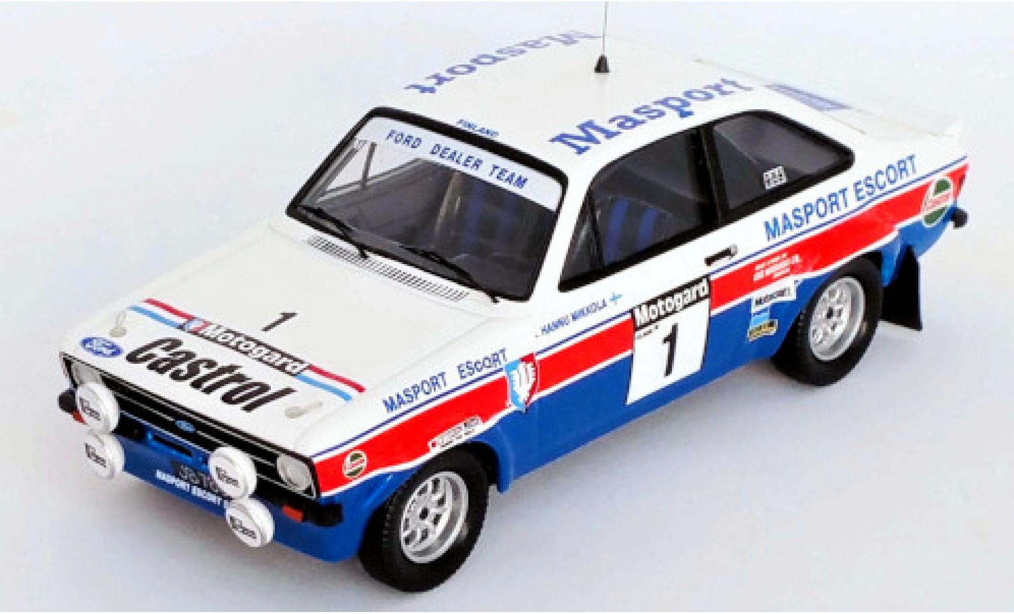 Ford Escort 1/43 Trofeu Mk II RS 1800 No.1 Dealer Team Masport Rallye WM Rallye Neuseeland 1979 H.Mikkola/A.Hertz modellino in miniatura