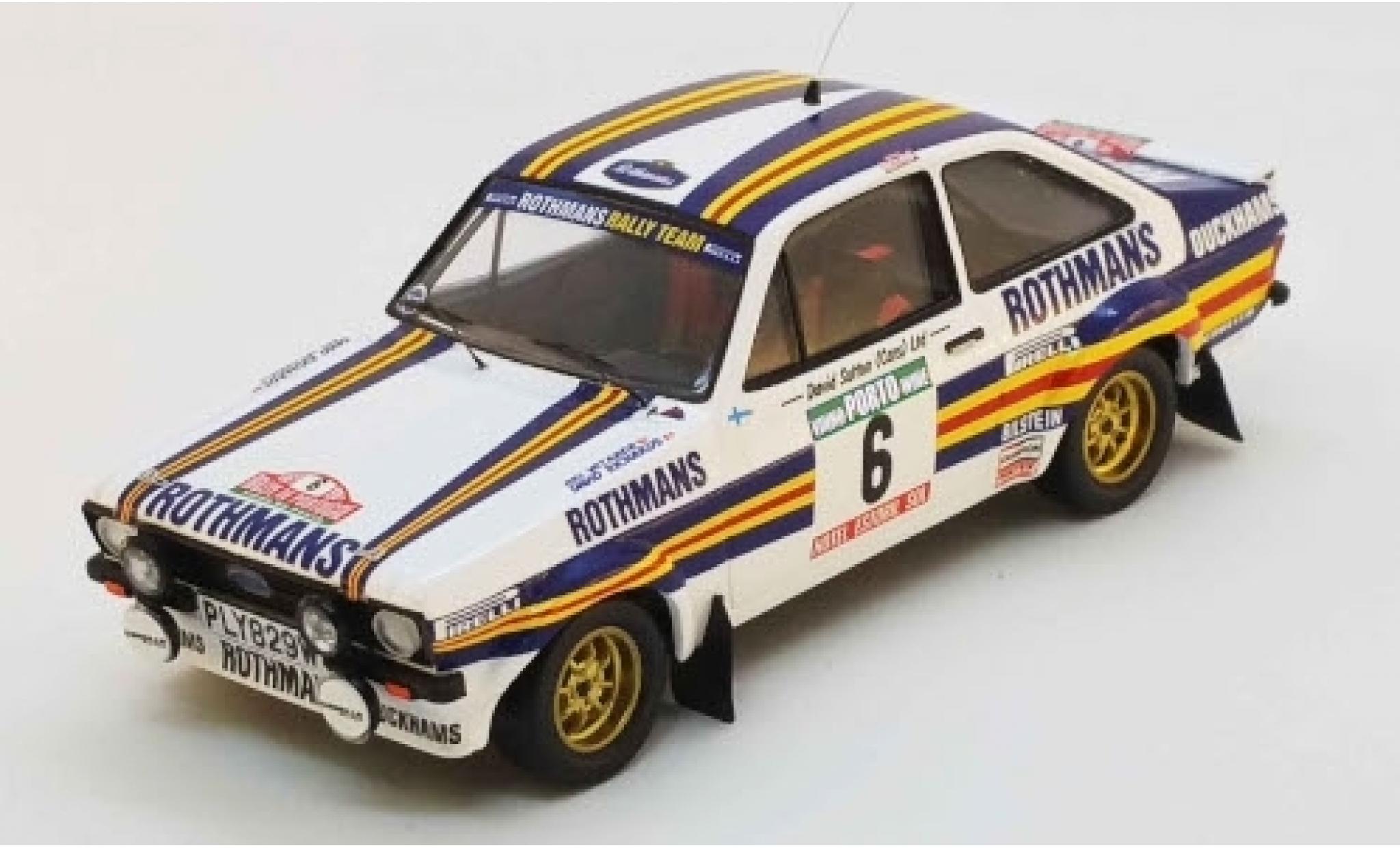 Ford Escort 1/43 Trofeu MK II RS No.6 Rothmans Rallye WM Rally Portugal 1981 A.Vatanen/D.Richards modellino in miniatura