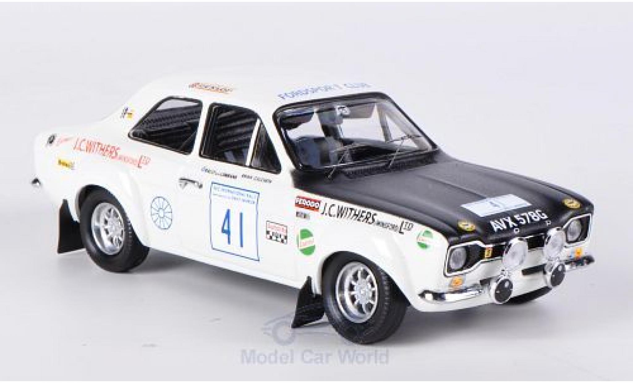Ford Escort MKI 1/43 Trofeu MKI 1600 TC No.41 Withers of Winsford Rallye Großbritannien 1971 modellino in miniatura