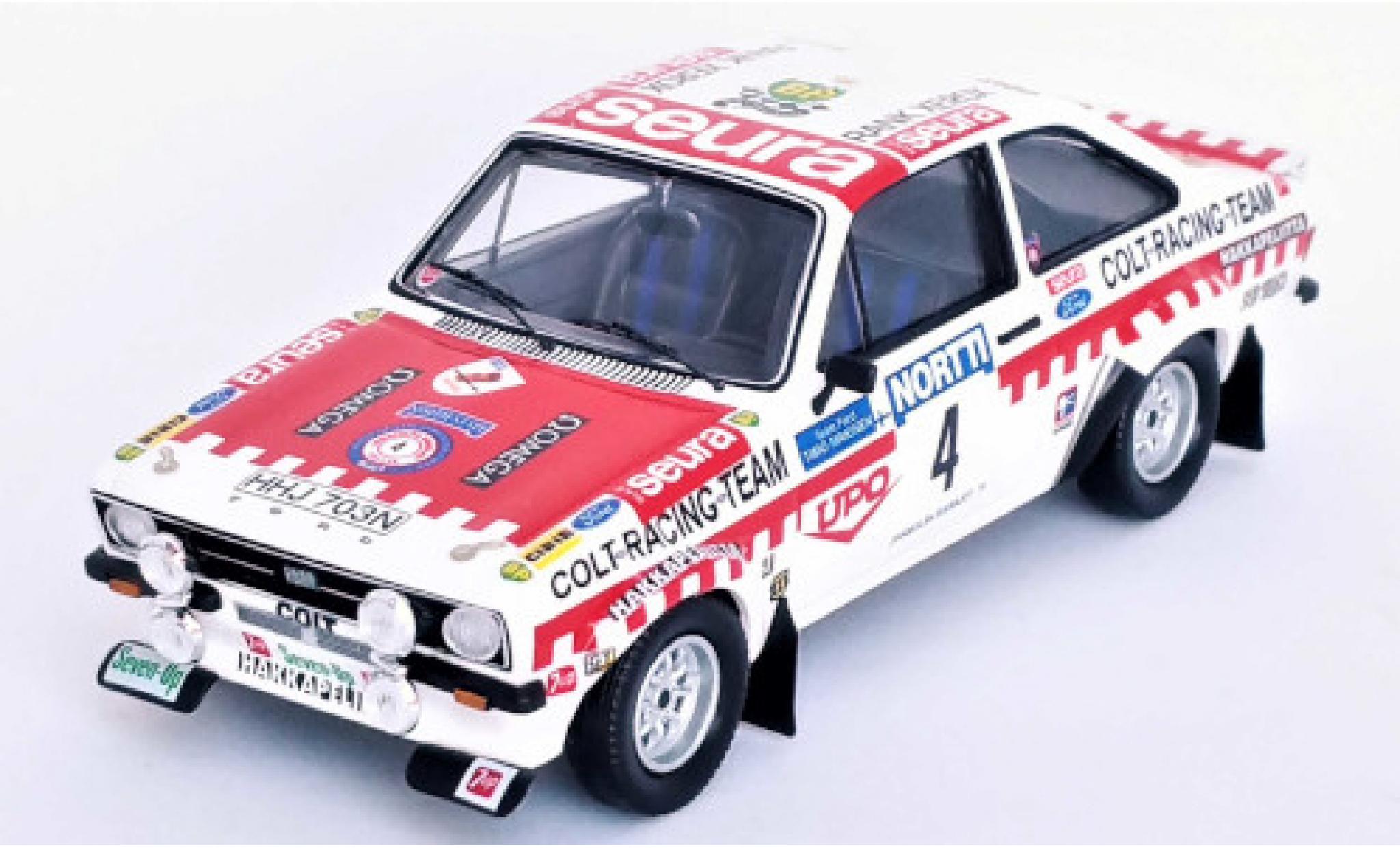 Ford Escort 1/43 Trofeu MkII No.4 Colt Racing Team 1000 Lakes Rallye 1975 T.Makinen/H.Liddon modellino in miniatura