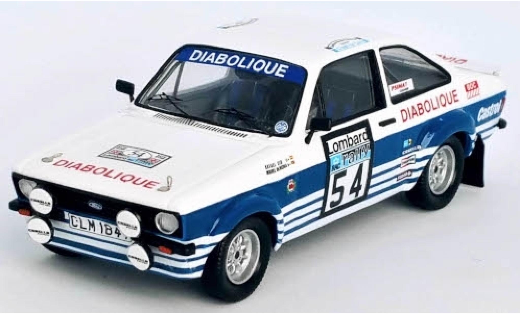 Ford Escort 1/43 Trofeu MkII RS 1800 No.54 Diabolique Rallye WM RAC Rallye 1980 R.Cid/M.Oliveira modellino in miniatura