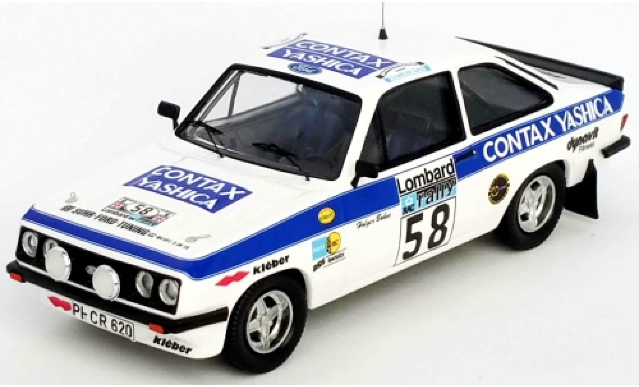 Ford Escort 1/43 Trofeu MKII RS 2000 No.58 Contax Yashica Rallye WM RAC Rallye 1978 H.Bohne/P.Diekmann modellino in miniatura