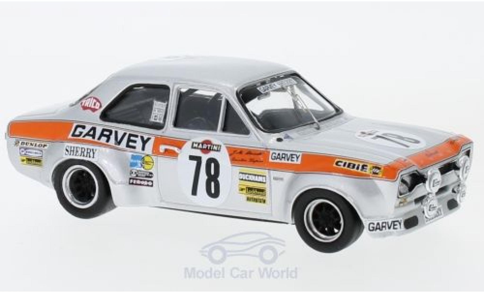 Ford Escort 1/43 Trofeu RS 1600 RHD No.78 24h Spa 1973 R.Barrios/E.Zapico/J.Uriarte modellino in miniatura