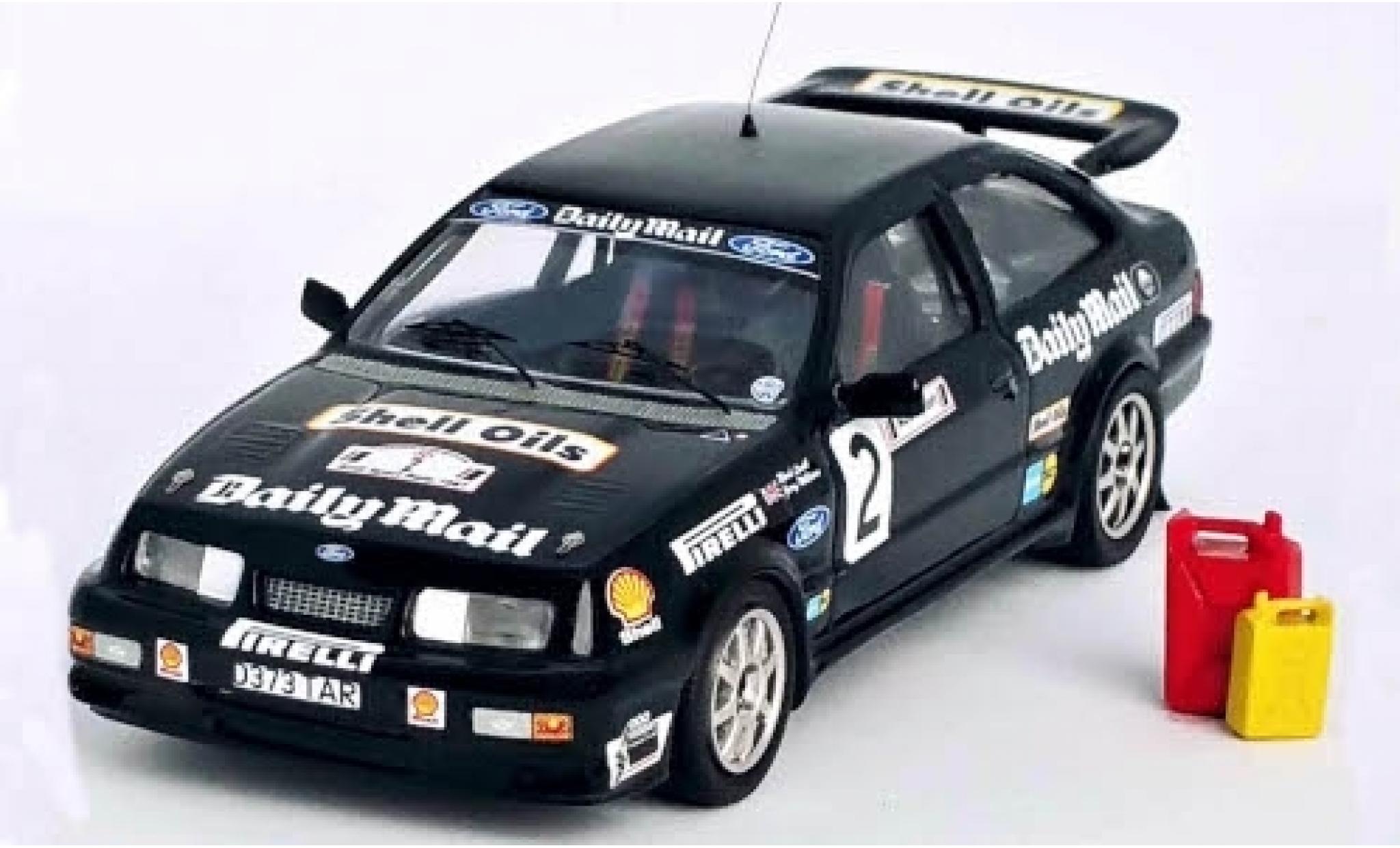 Ford Sierra 1/43 Trofeu RS Cosworth No.2 Daily Mail Audi Sport Rally 1987 avec plinthe M.Lovell/J.Williams modellino in miniatura