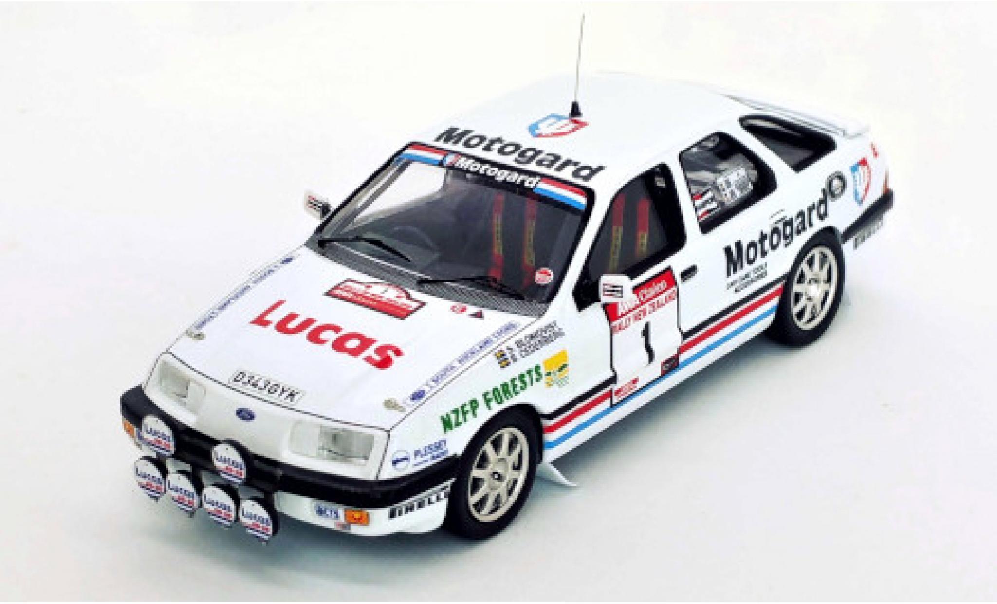Ford Sierra 1/43 Trofeu XR4x4 RHD No.1 Motogard Rallye WM Rallye Neuseeland 1987 S.Blomqvist/B.Cederberg modellino in miniatura