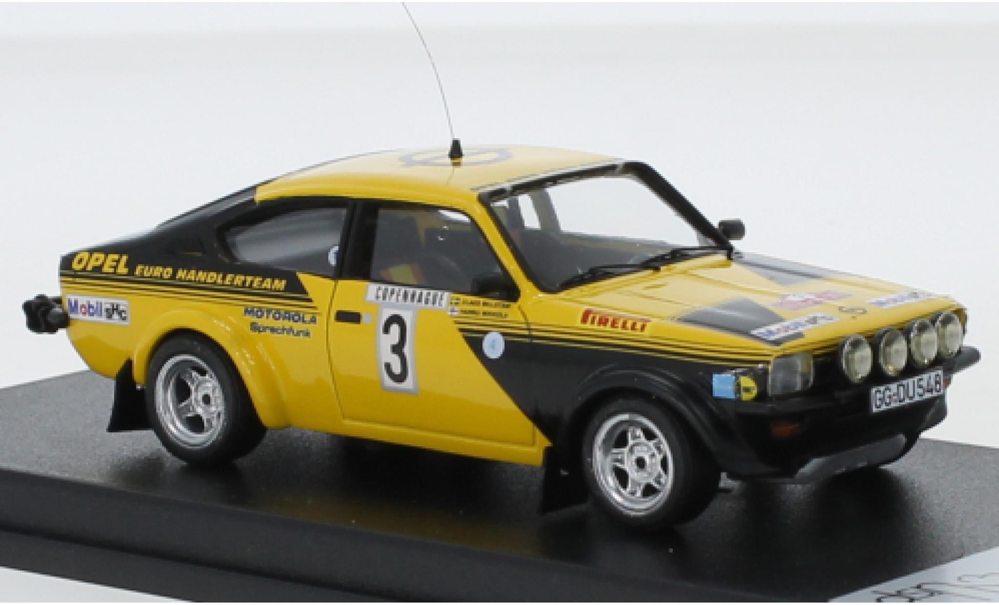 Opel Kadett 1/43 Trofeu C GT/E No.3 Euro Händlerteam Rallye WM Rallye Monte Carlo 1976 H.Mikkola/C.Billstam modellino in miniatura