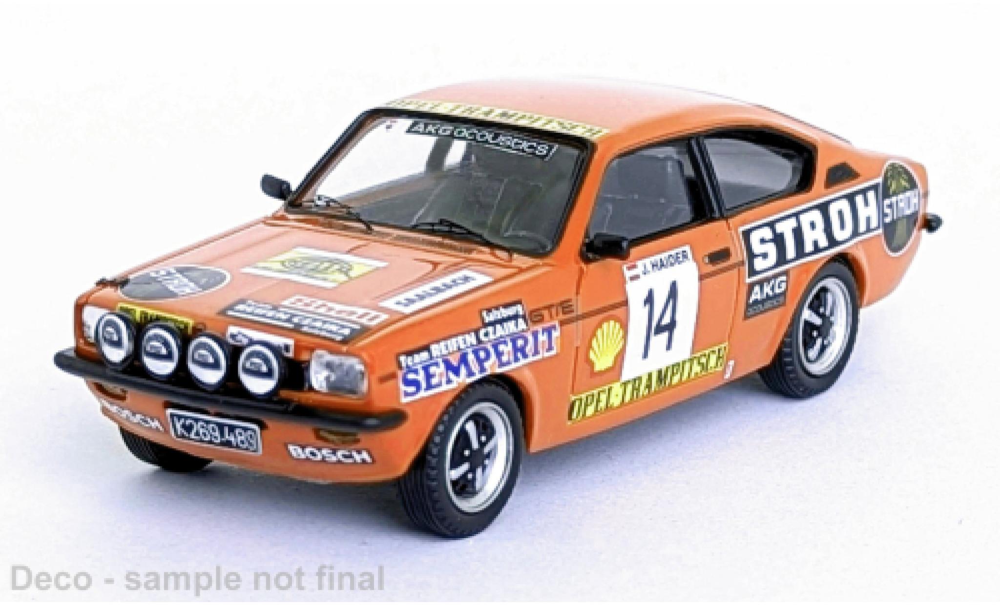 Opel Kadett 1/43 Trofeu GT/E Jänner Rally 1977 #14 1:43 modellino in miniatura